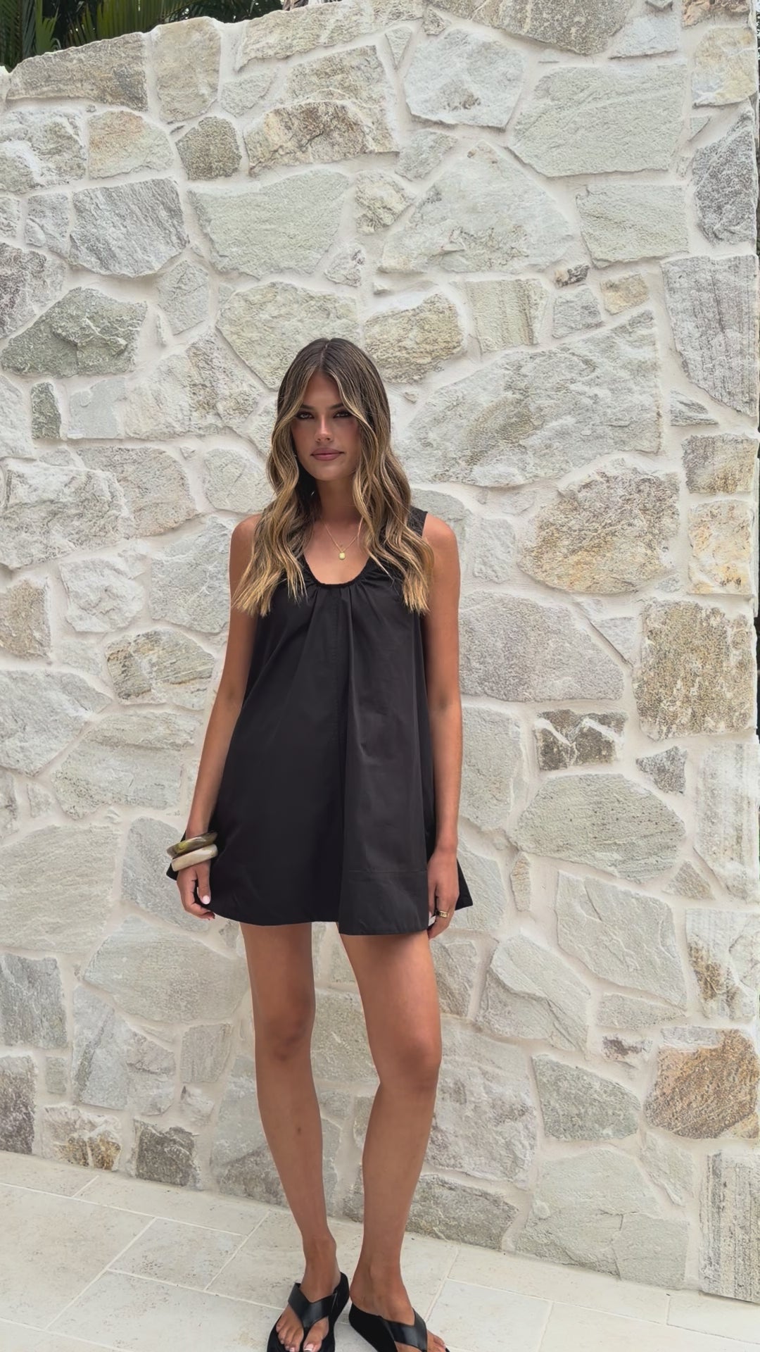 Load video: Vika Mini Dress - Black - Billy J