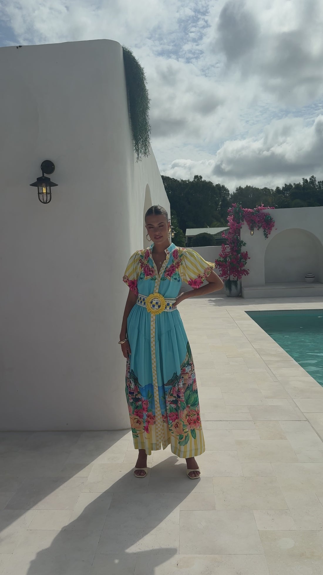 Bloom Maxi Dress - Positano Blue - Billy J