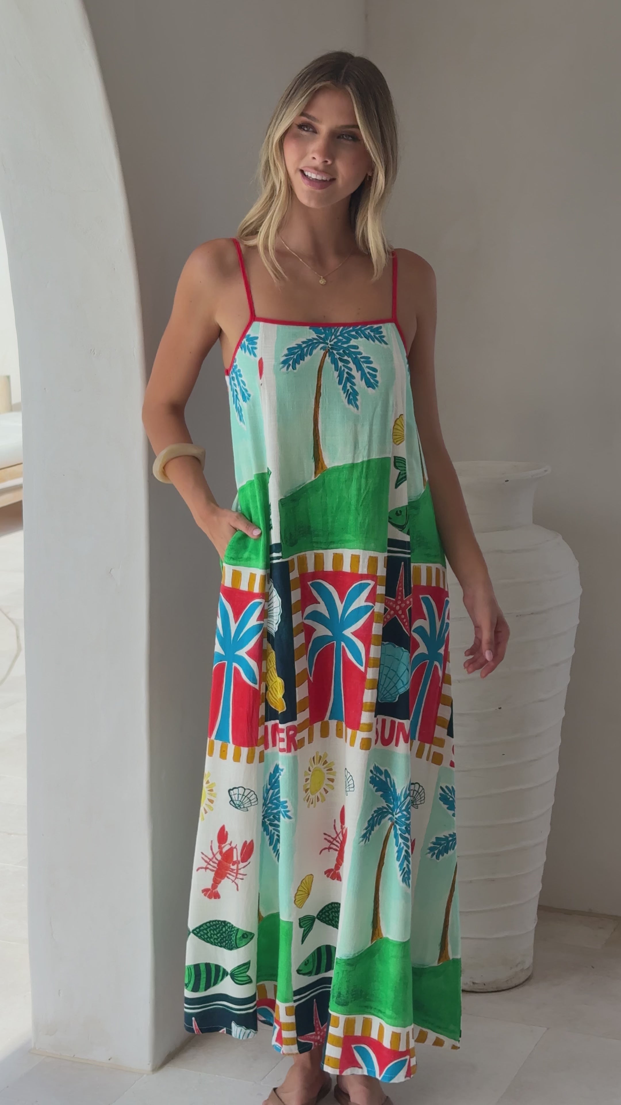 Load video: Leeta Maxi Dress - Soleil Summer - Billy J