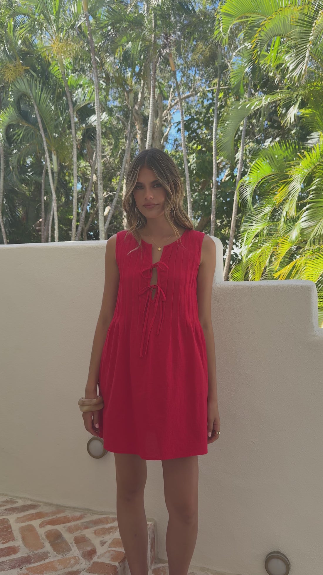 Sahara Mini Dress - Red - Billy J