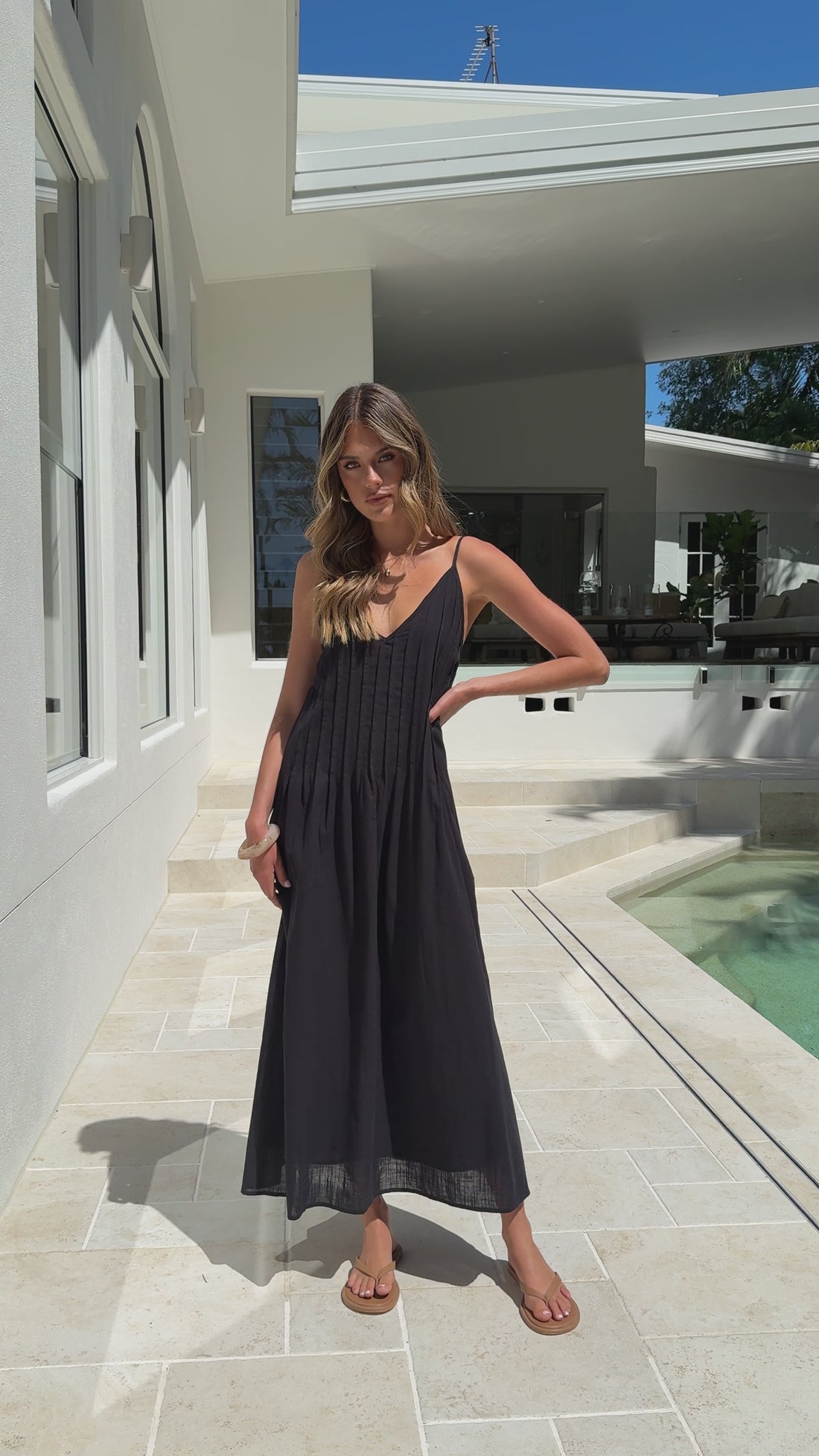 Aspen Maxi Dress - Black - Billy J