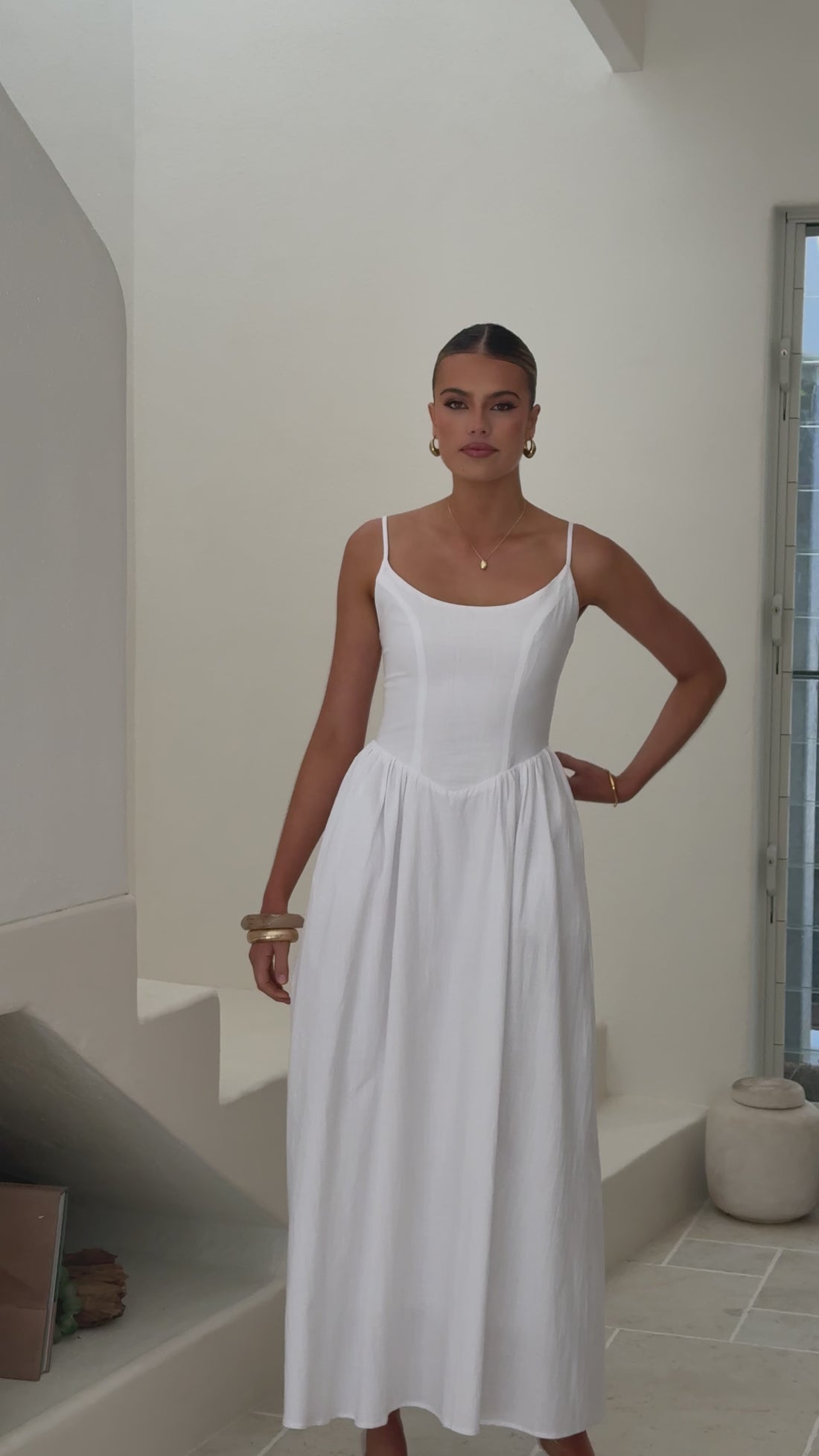 Laurelia Maxi Dress - White - Billy J