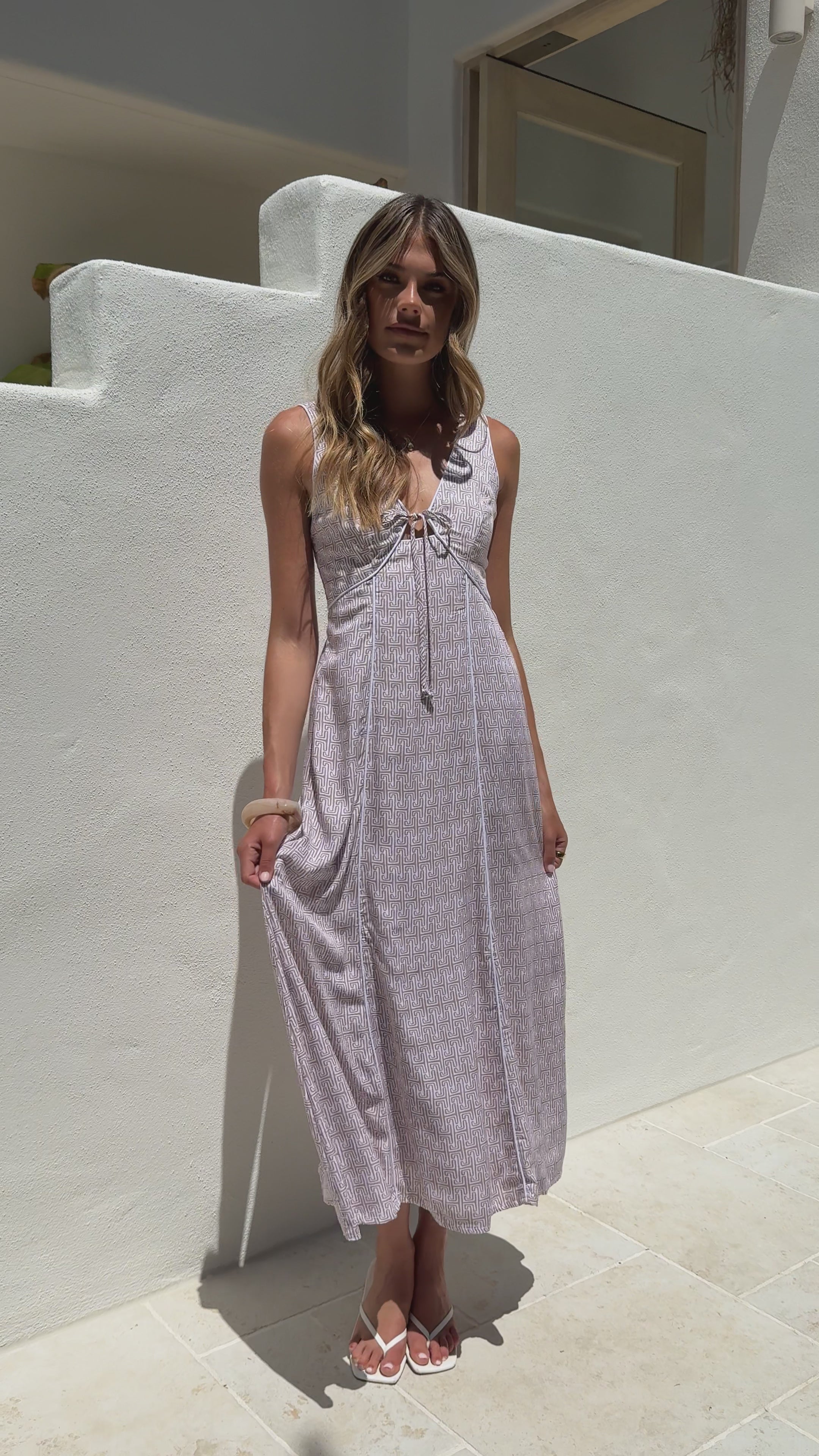 Load video: Monica Midi Dress - Atlas Print - Billy J