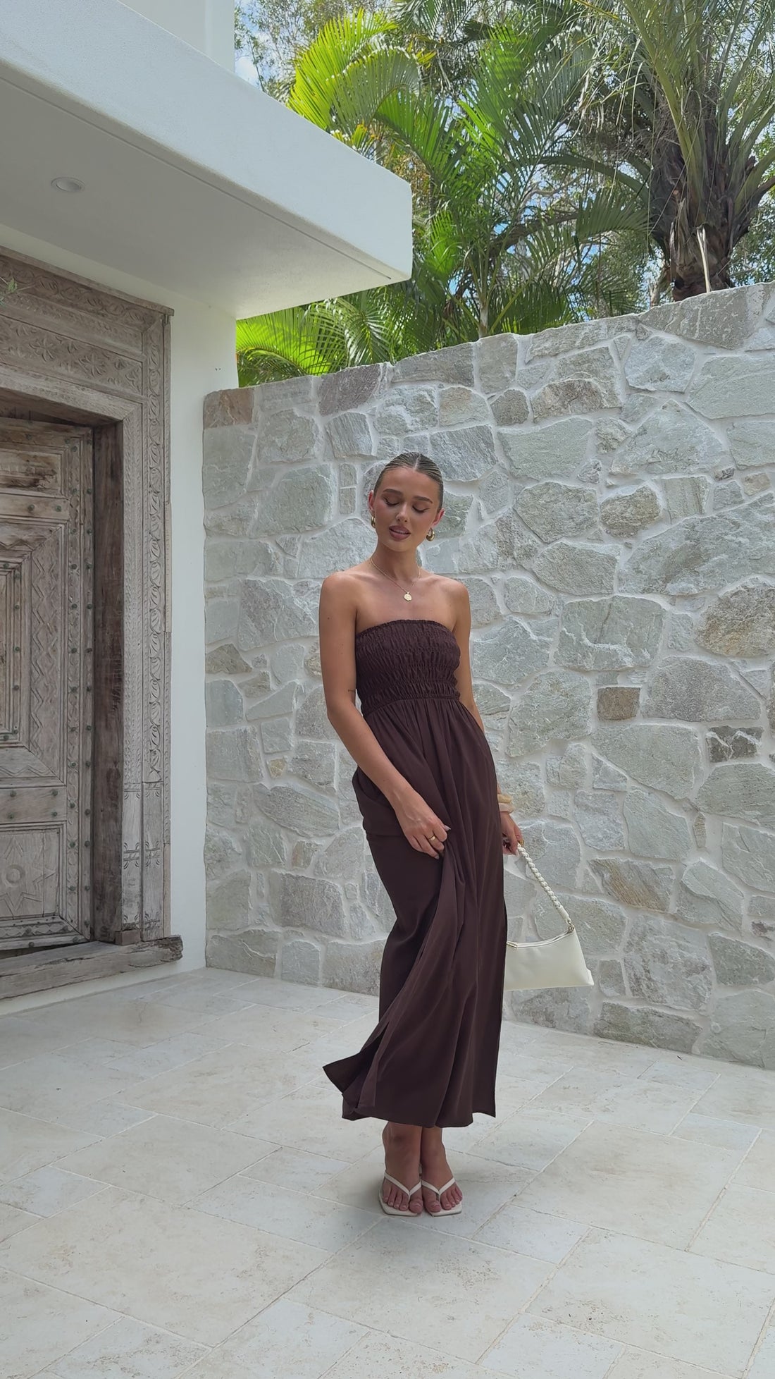 Marcy Maxi Dress - Brown - Billy J