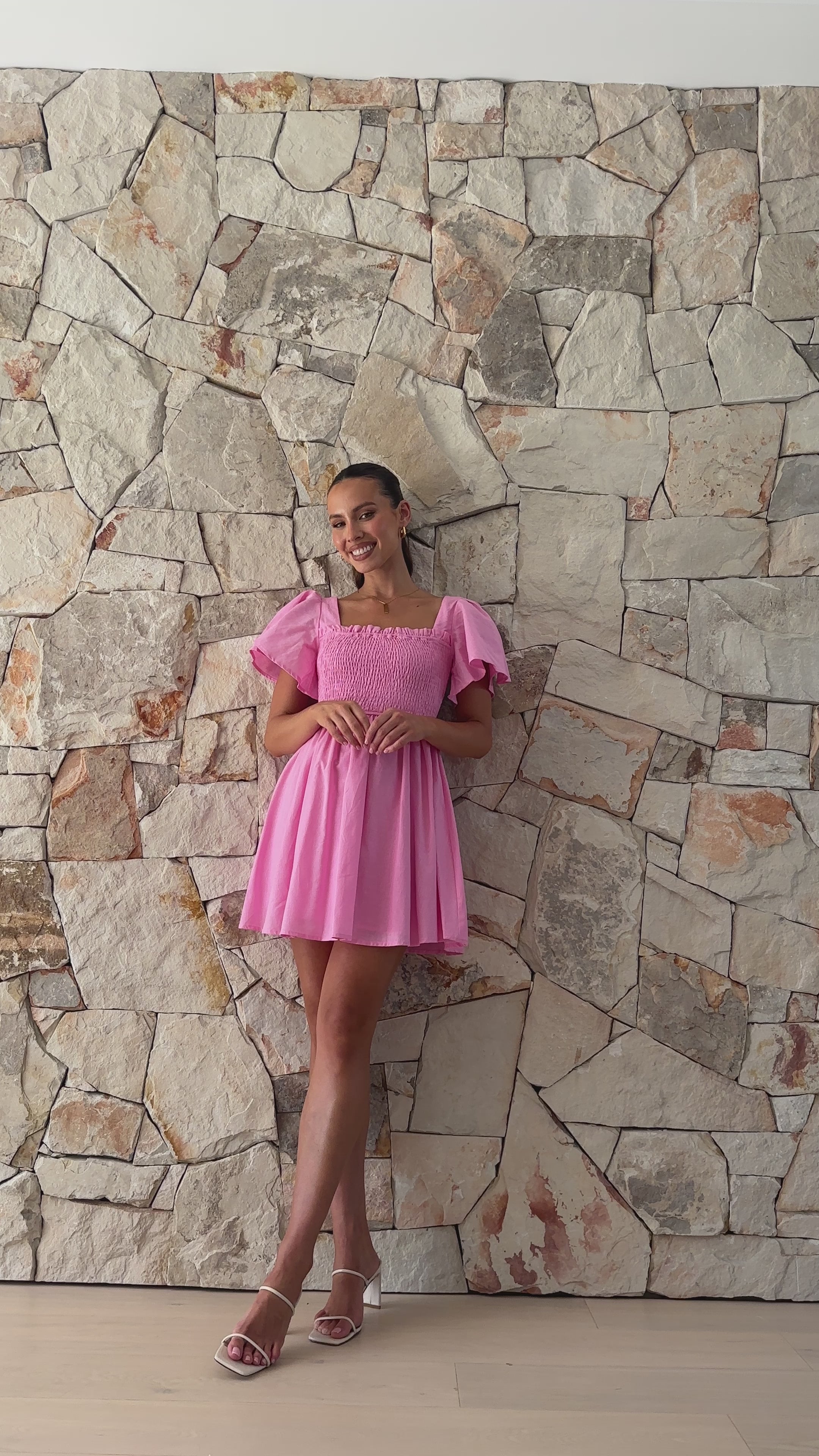 Molly Mini Dress - Candy Pink