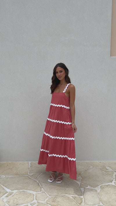 Load and play video in Gallery viewer, Eliana Maxi Dress - Watermelon
