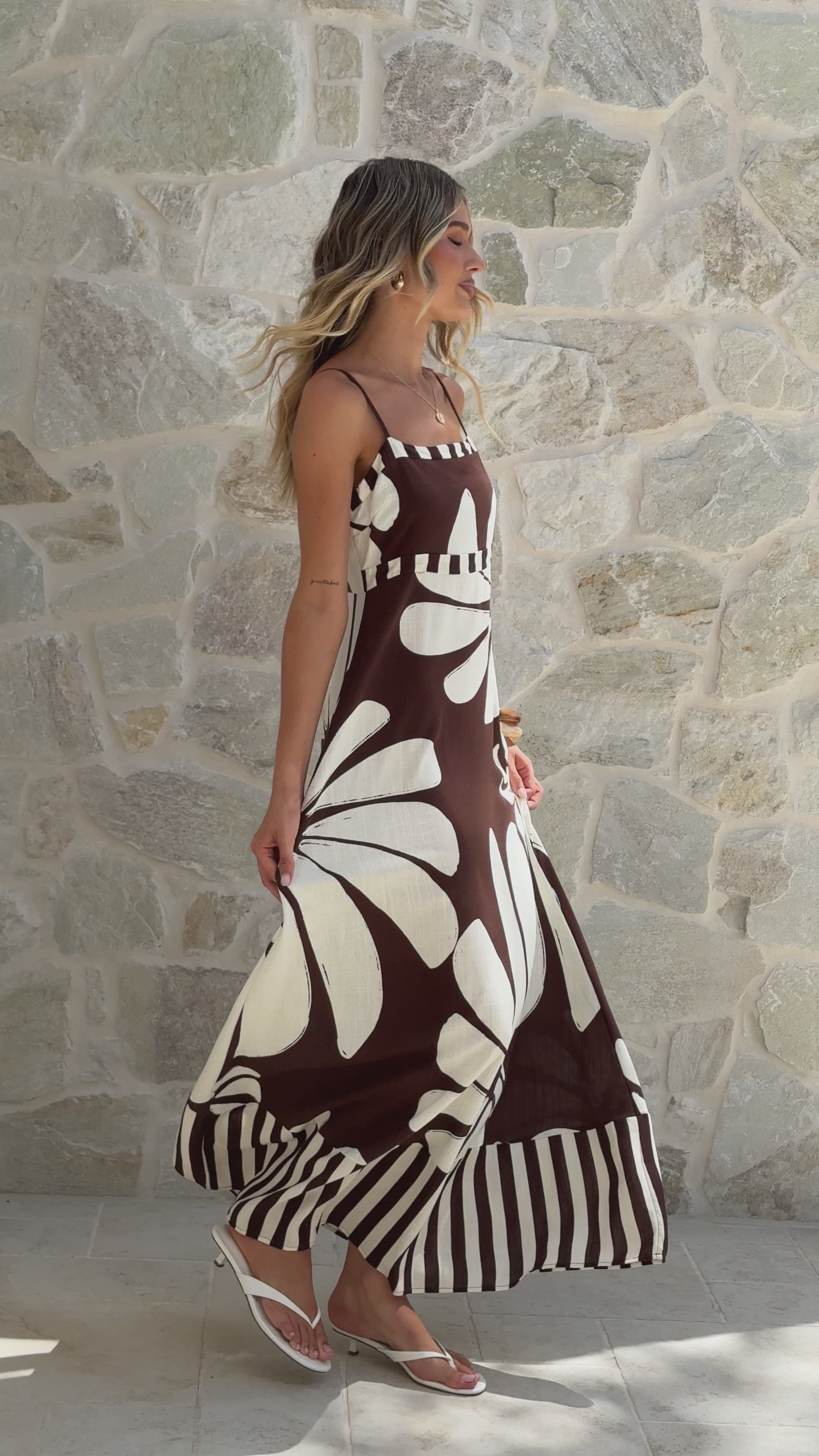 Load video: Karlyn Midi Dress - Acacia Print - Billy J