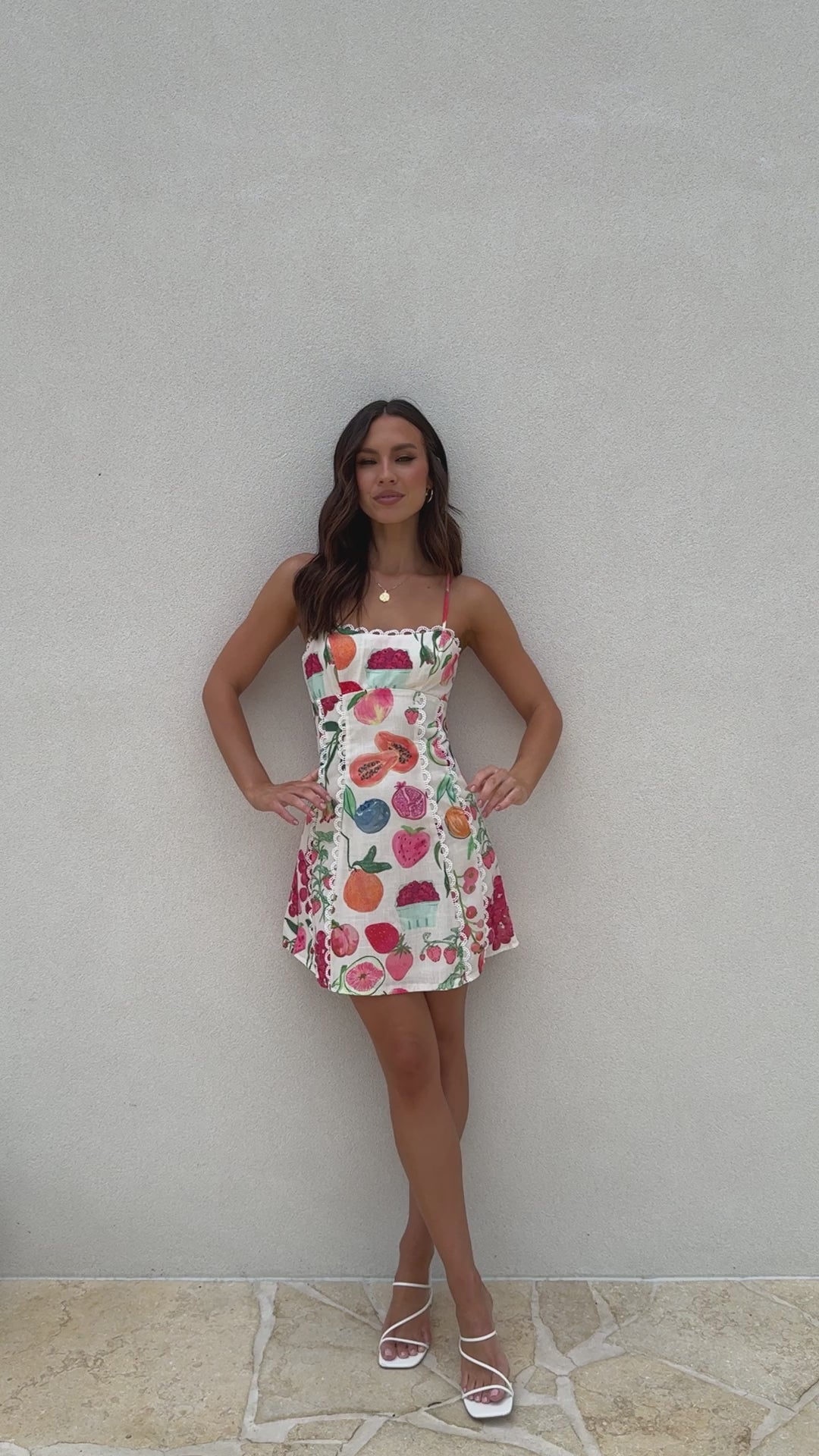 Takoda Mini Dress - Fruit Print