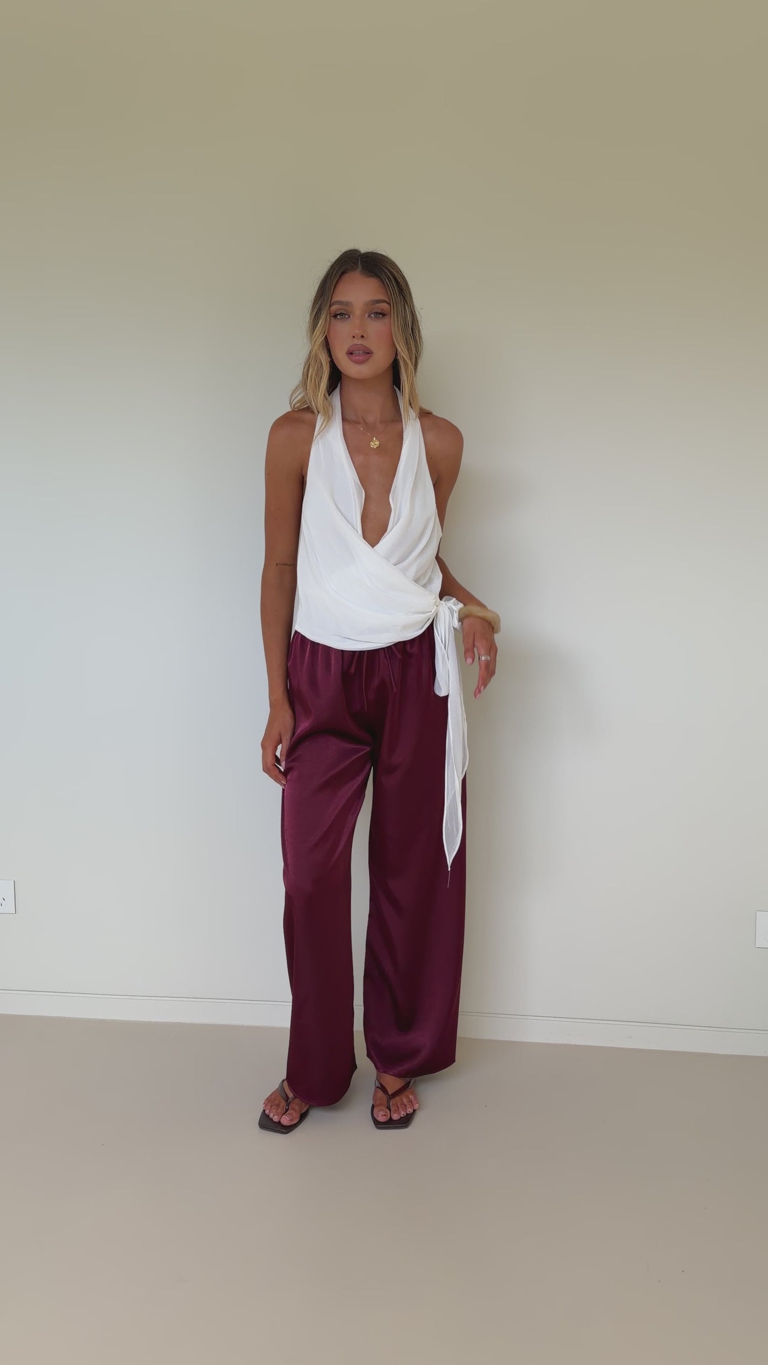 Savannah Pants - Wine - Billy J