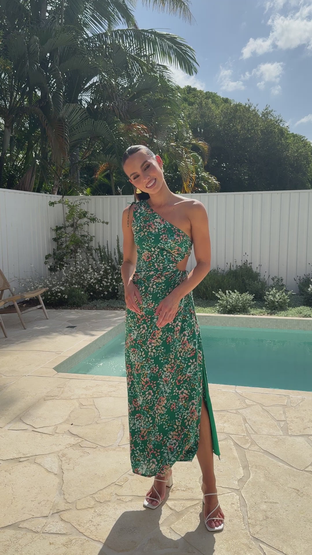 Sara Maxi Dress - Green Floral