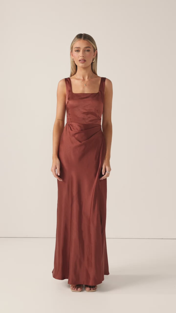 Alaria Maxi Dress - Rust - Billy J