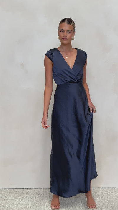 Load and play video in Gallery viewer, Selma Maxi Dress - Navy
