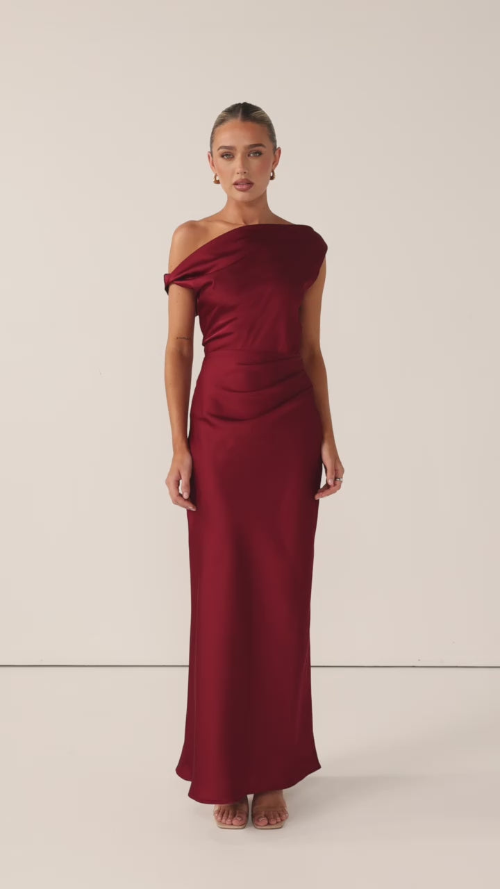 Gigi Maxi Dress - Wine - Billy J