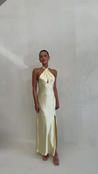 Load and play video in Gallery viewer, Amalia Maxi Dress - Yellow
