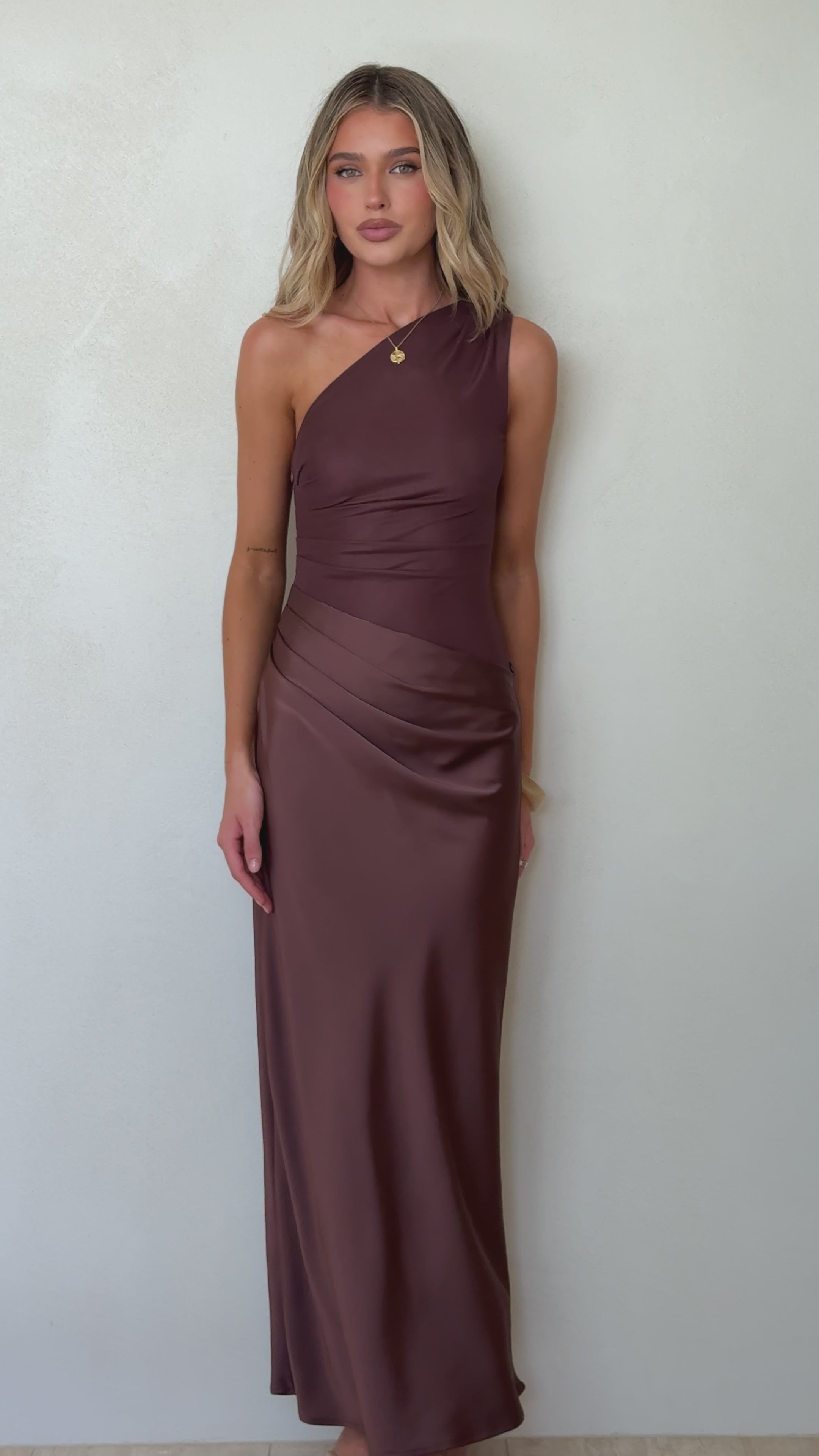 Load video: Melani Maxi Dress - Chocolate - Billy J