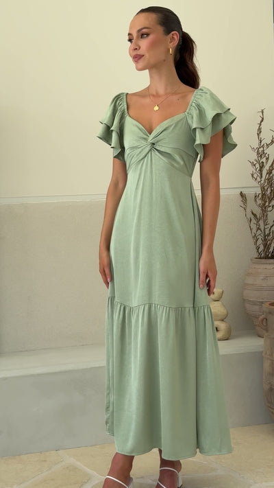 Load and play video in Gallery viewer, Averianna Maxi Dress - Sage
