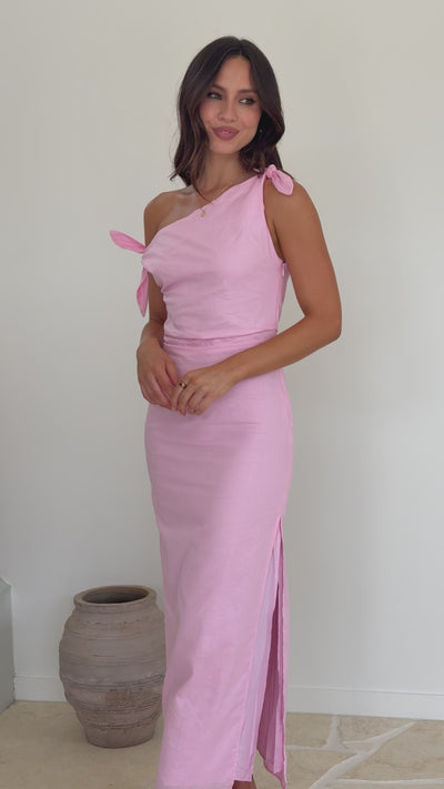 Load and play video in Gallery viewer, Simone Maxi Dress - Pink - Billy J
