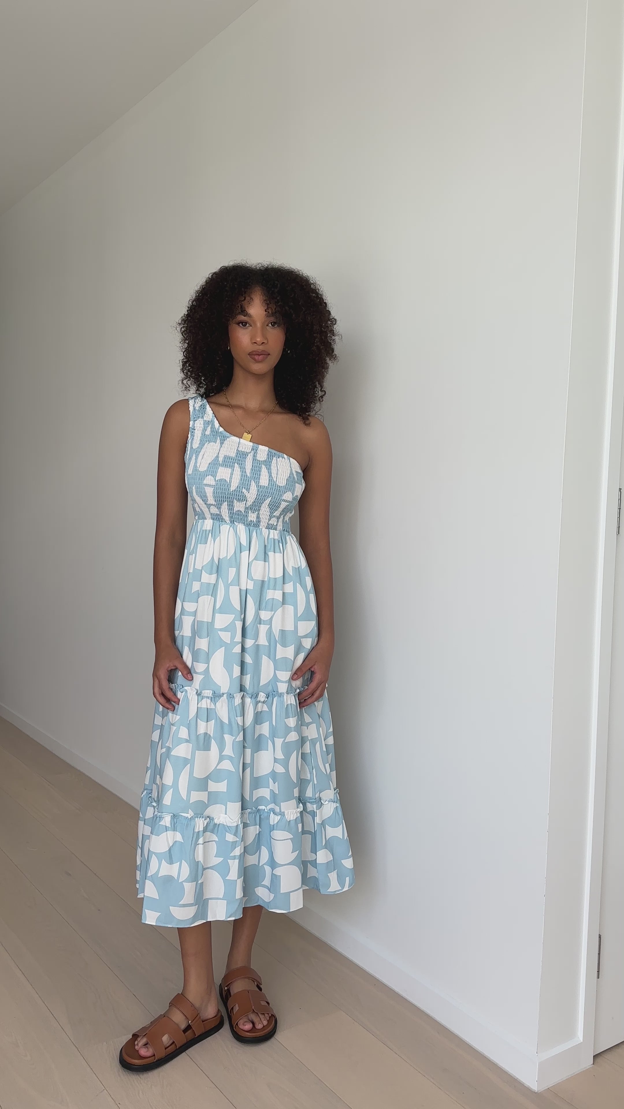 Jolina Midi Dress - Blue Alicante