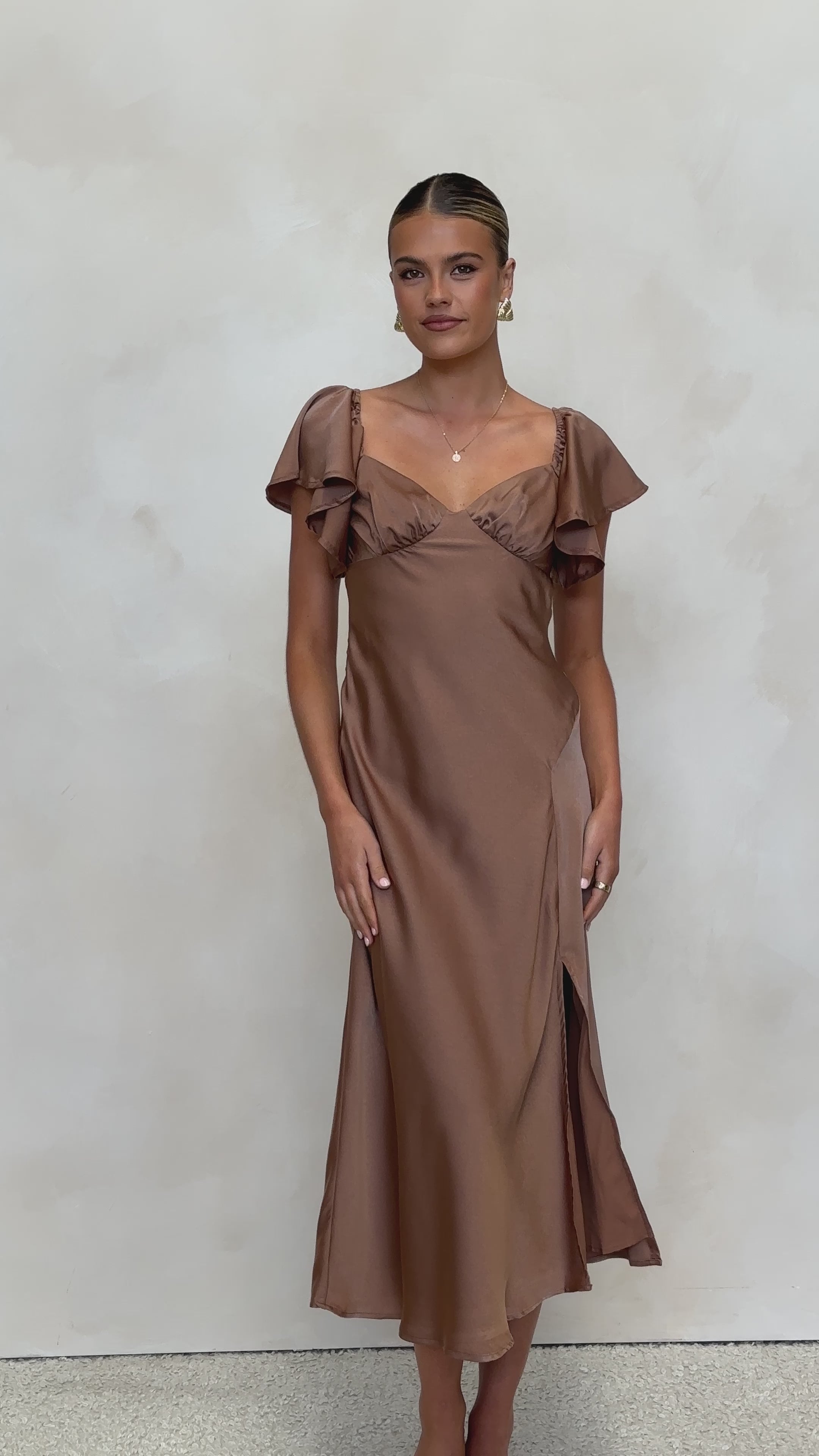 Louisa Midi Dress - Chocolate