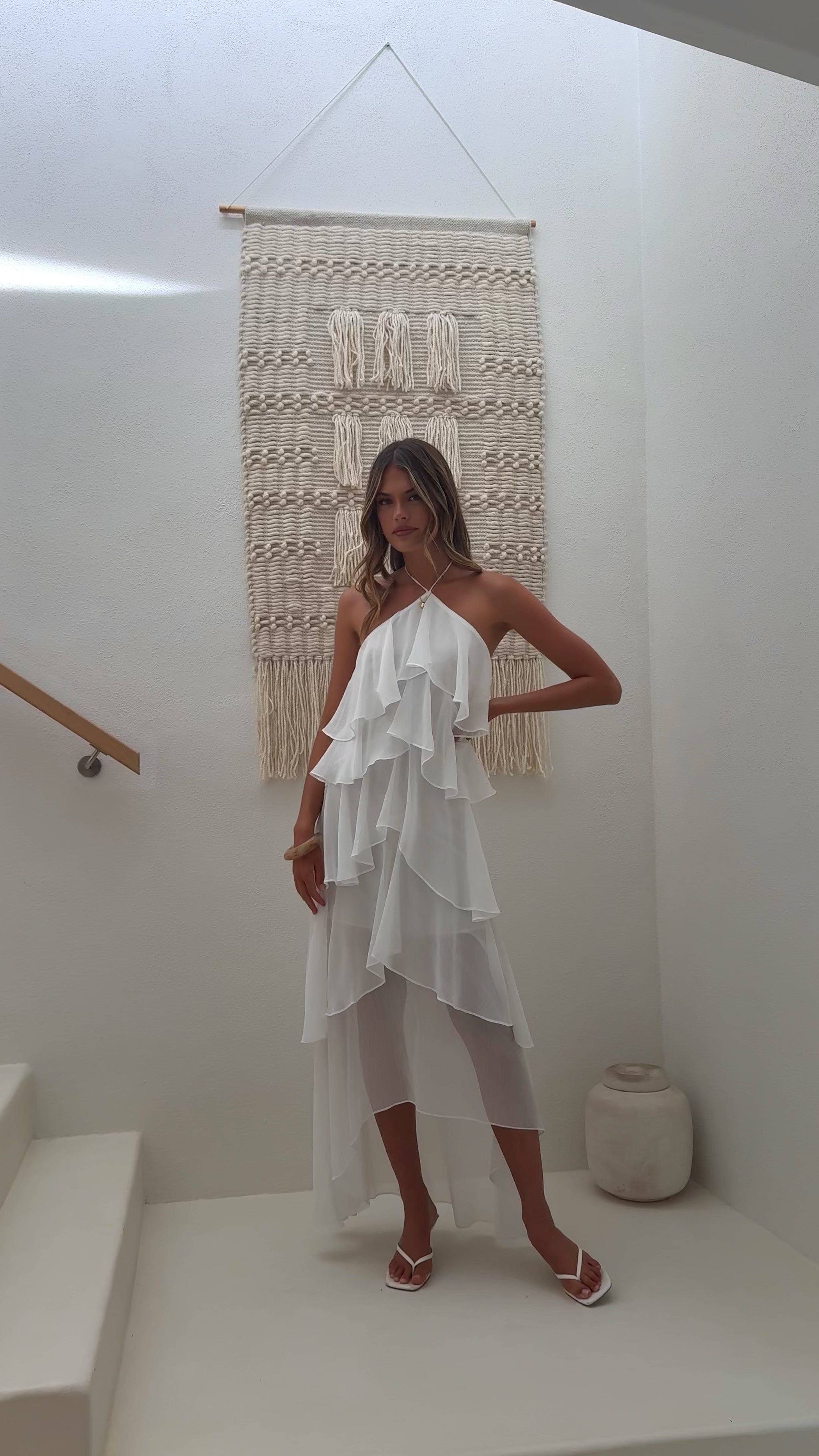 Soho Maxi Dress - White - Billy J