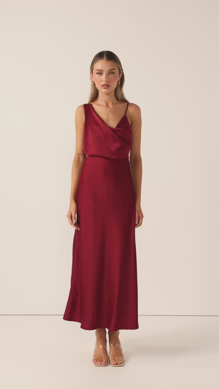 Load video: Audrey Maxi Dress - Wine