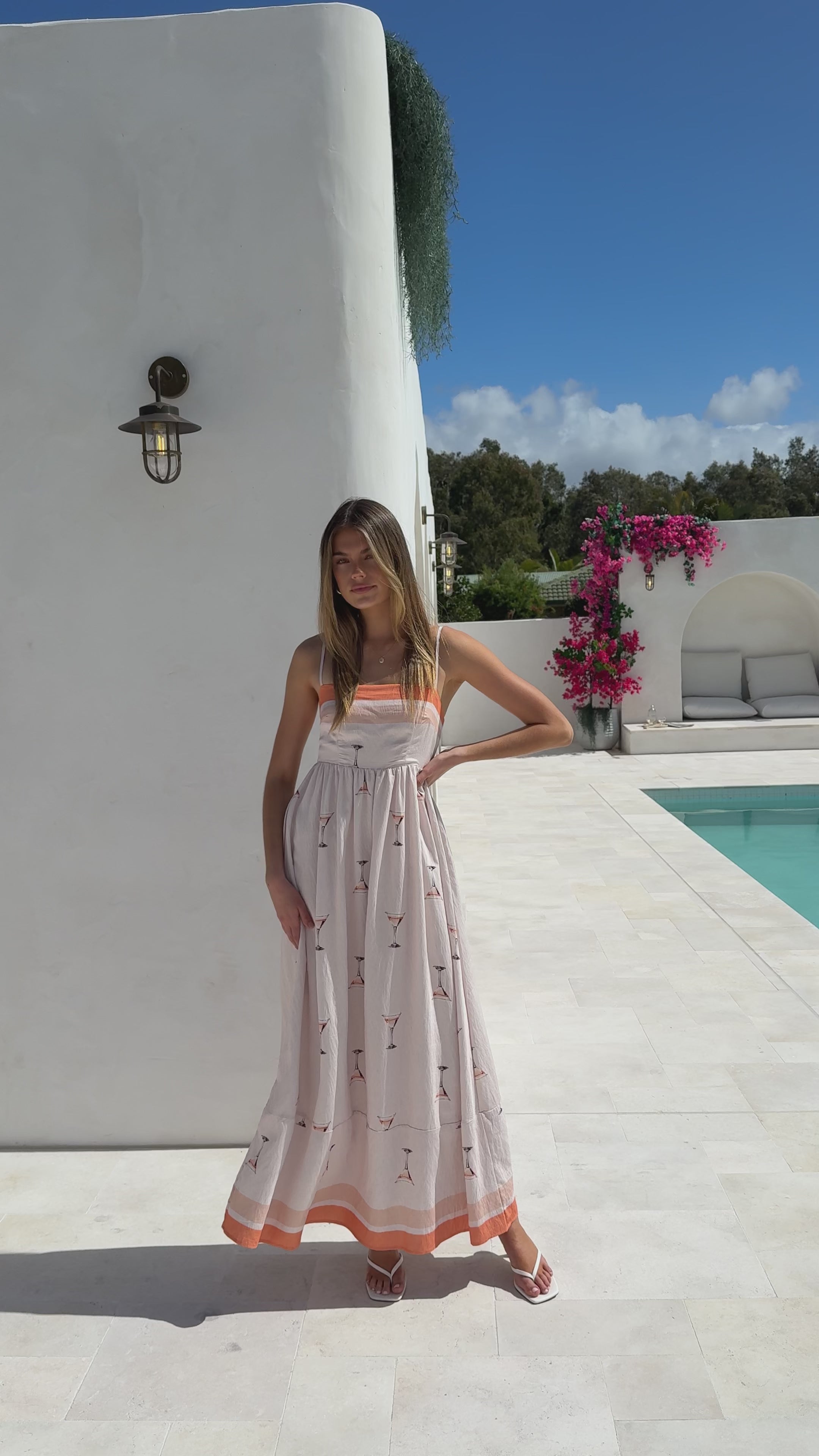 Load video: Penny Maxi Dress - Peach Martini - Billy J