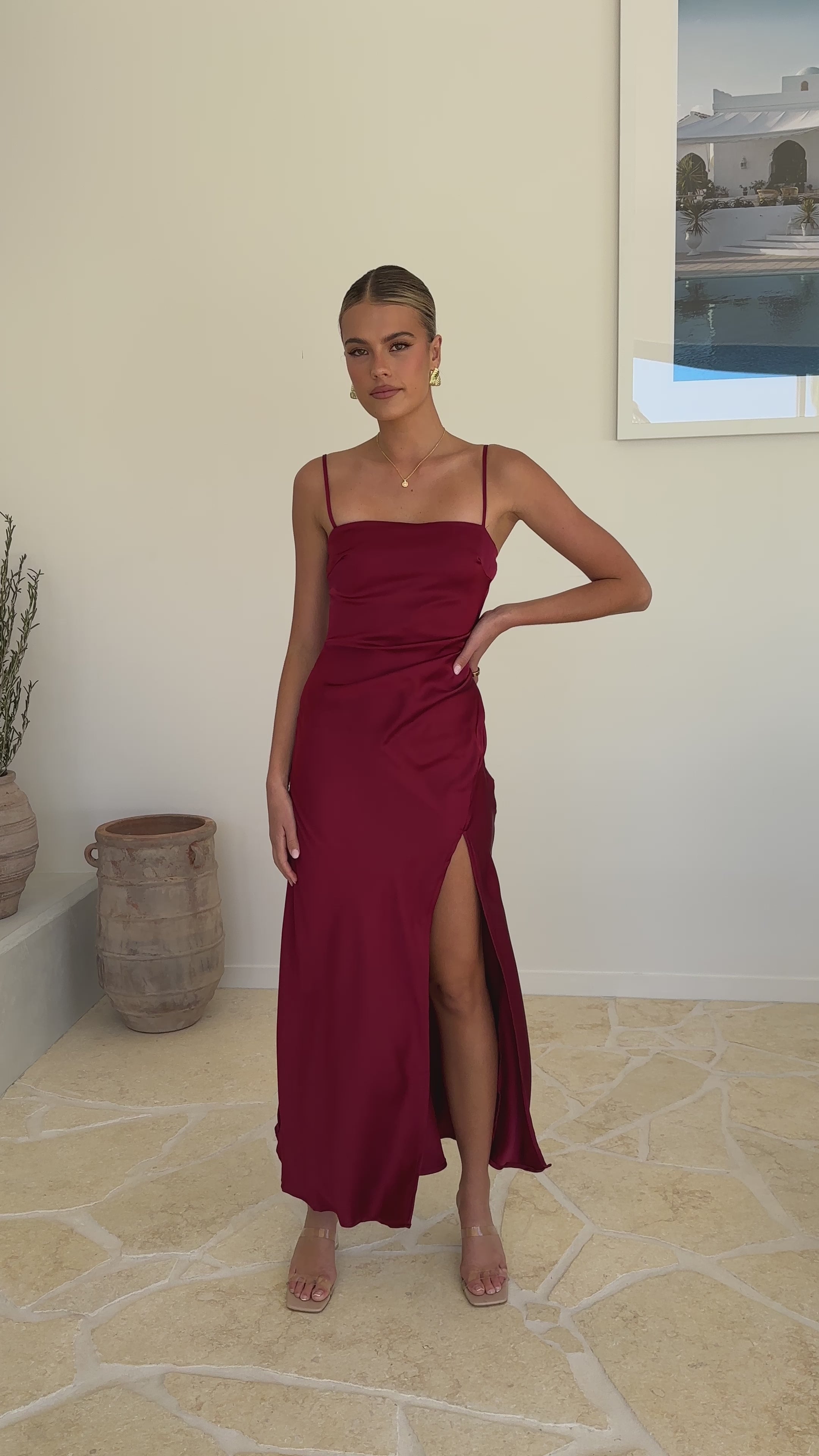 Ilana Maxi Dress - Wine