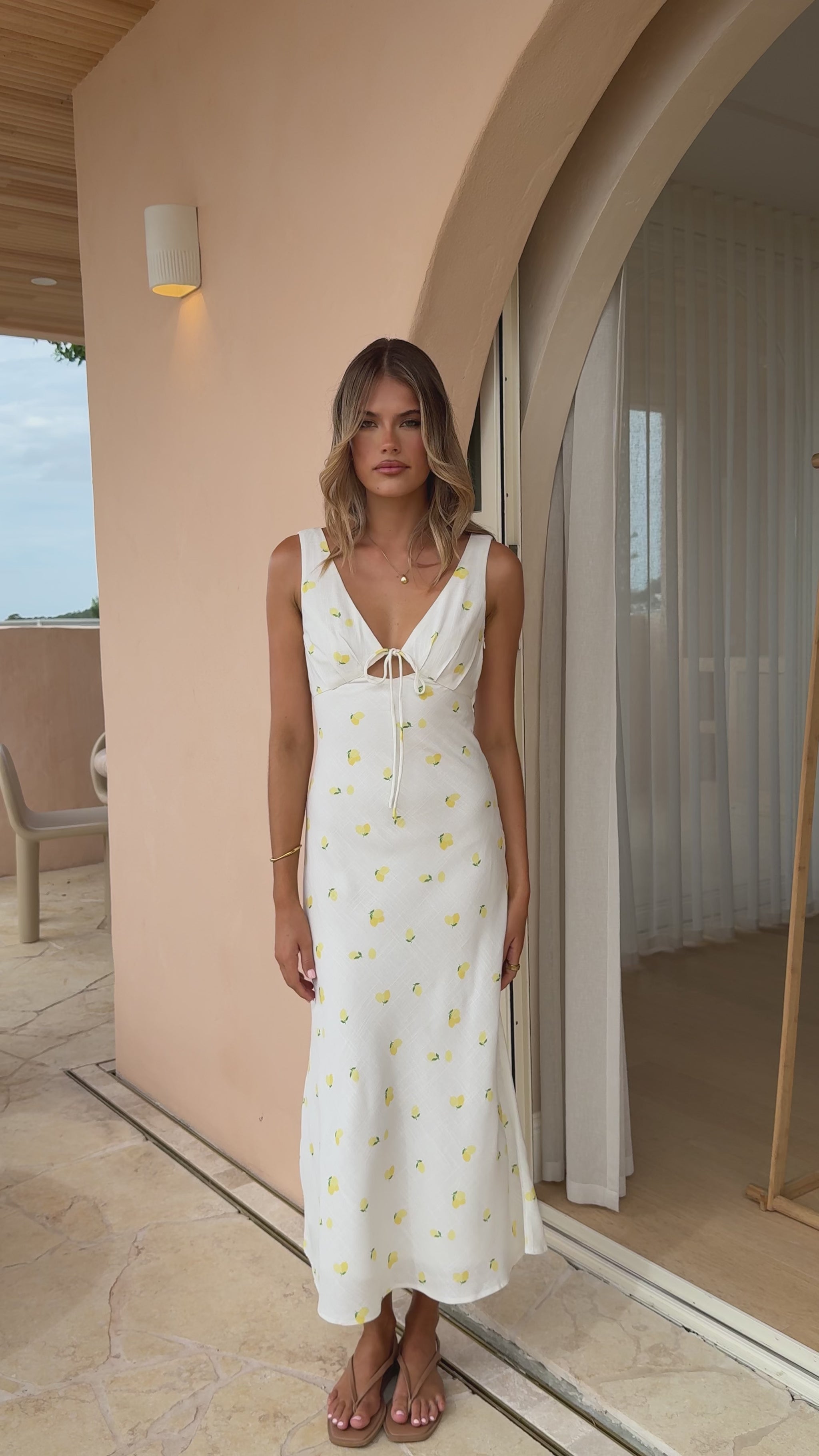 Lola Midi Dress - Limone - Billy J