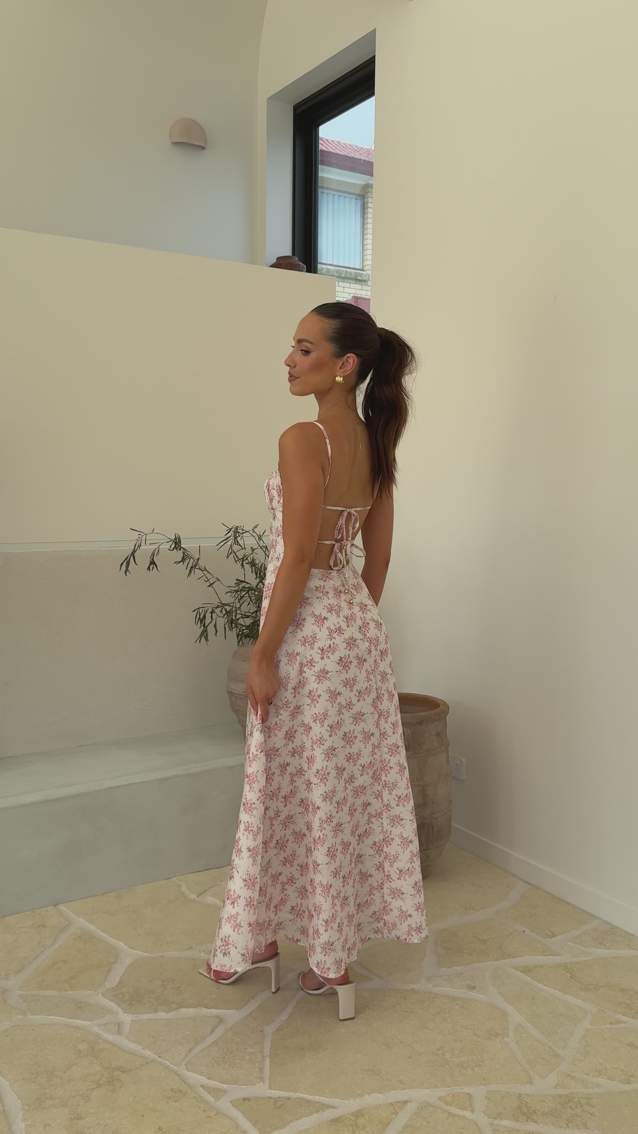 Rahima Maxi Dress - Pink Floral - Billy J