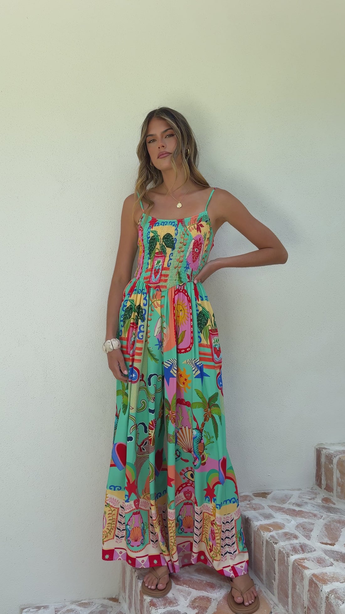 Belinda Jumpsuit - Carnival Print - Billy J