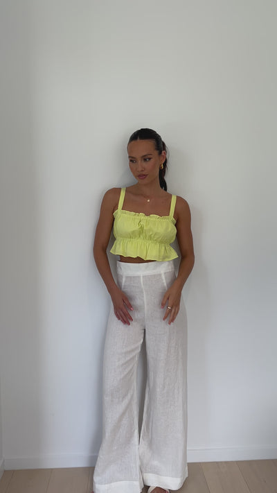 Load and play video in Gallery viewer, Kleo Crop Top - Yellow
