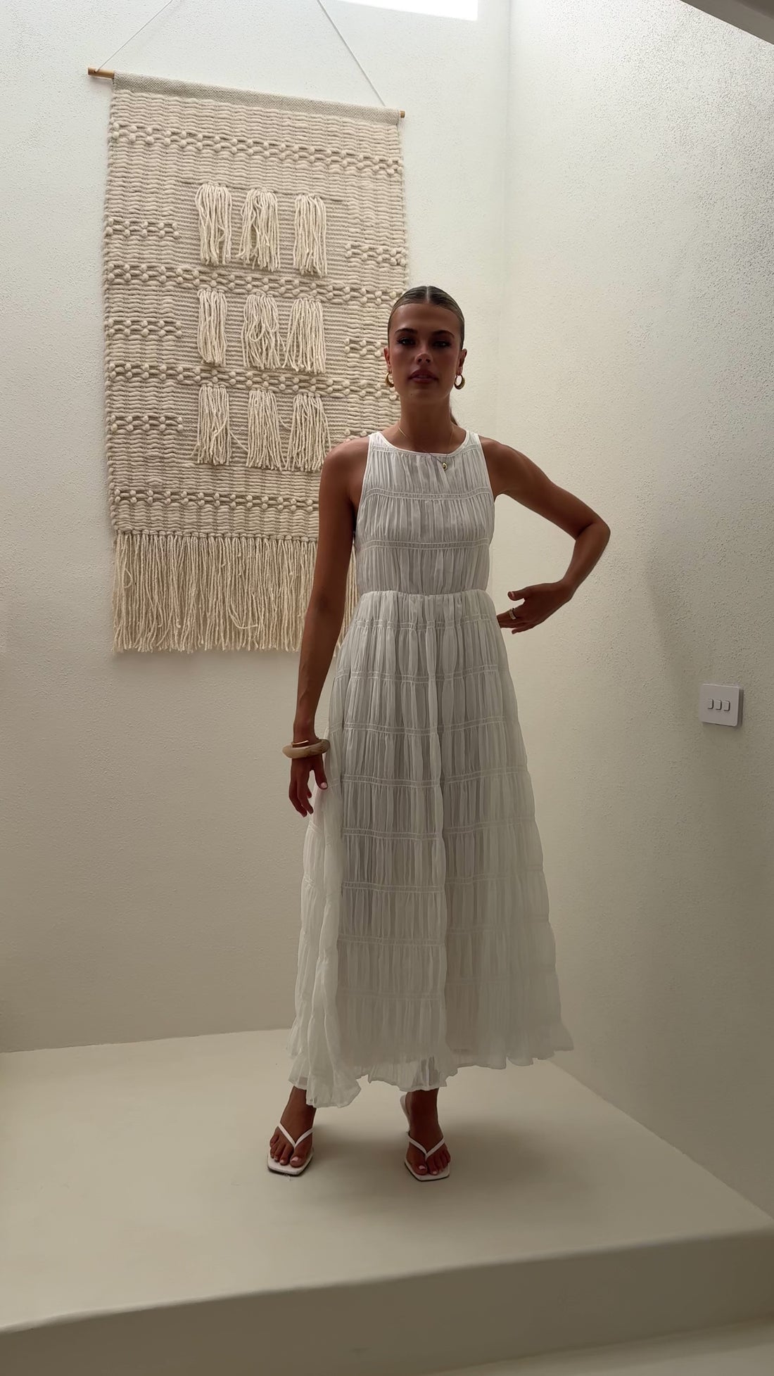 Lassie Maxi Dress - White - Billy J