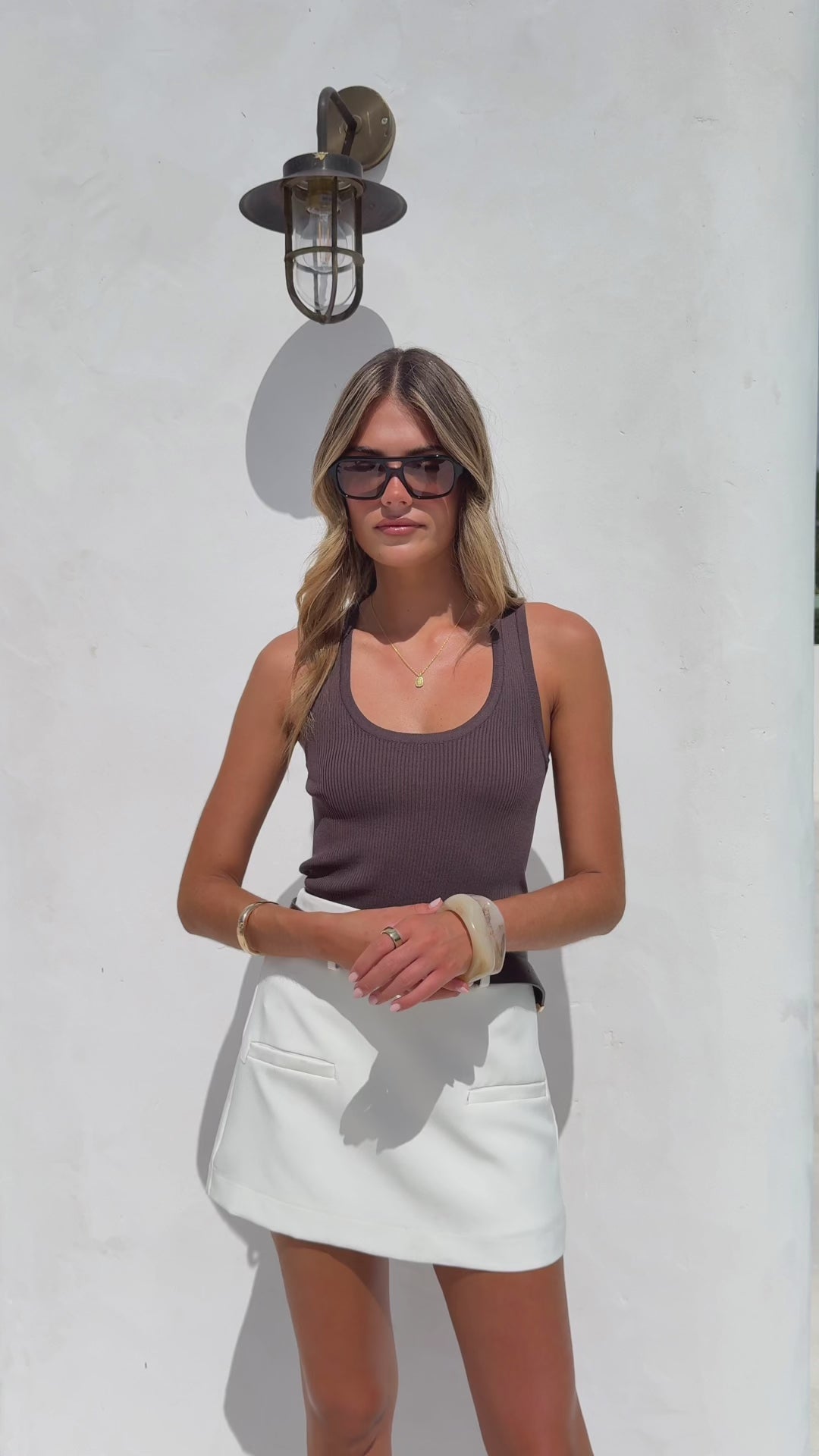 Becky Tank Top - Chocolate - Billy J