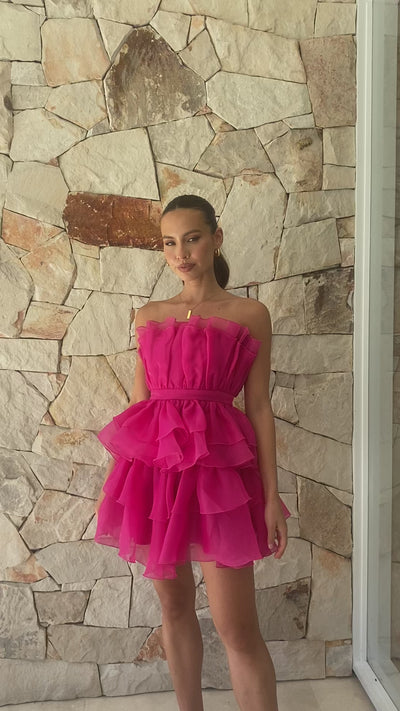 Load and play video in Gallery viewer, Vallerina Mini Dress - Pink
