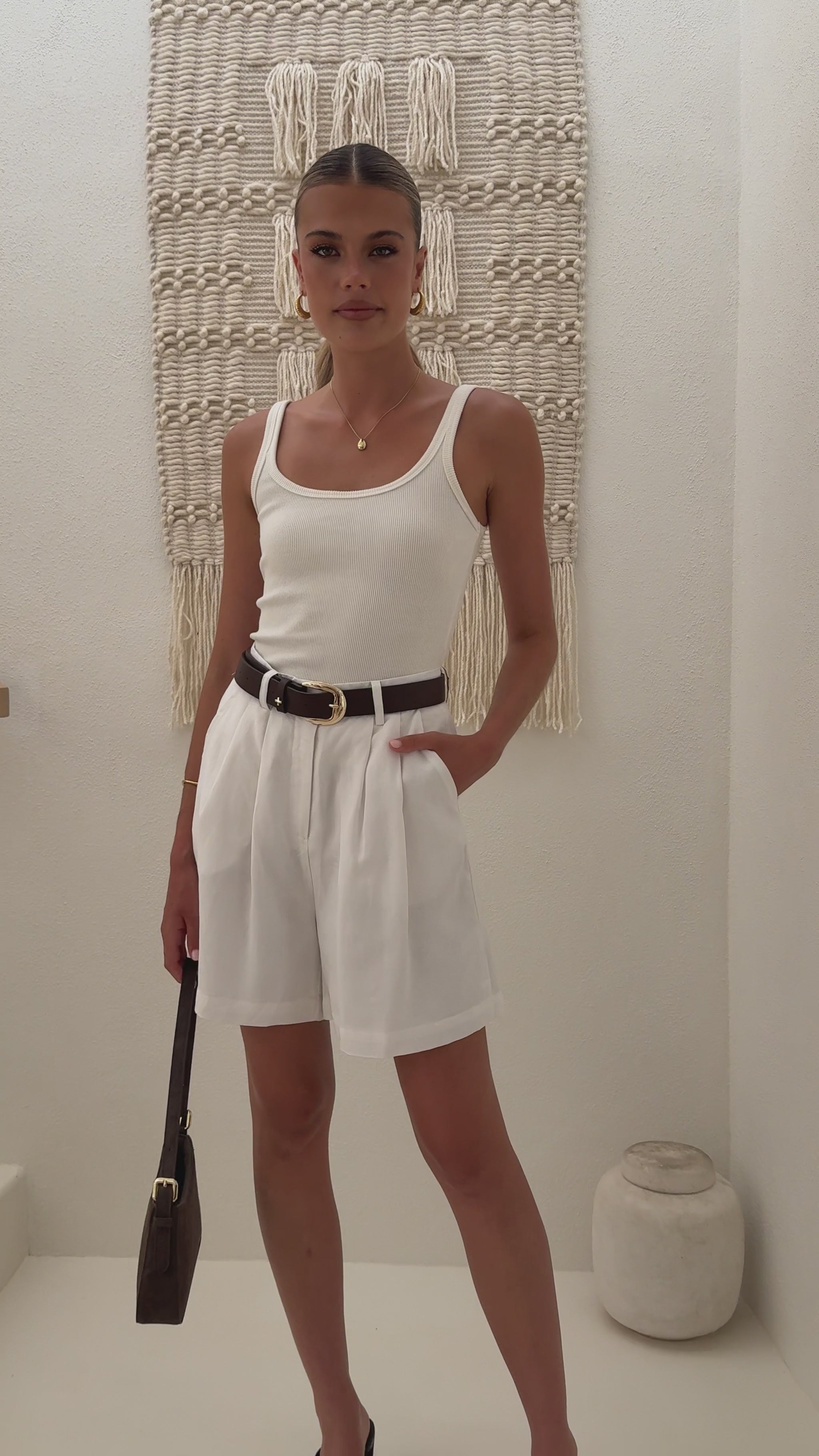 Emmaline Shorts - White - Billy J
