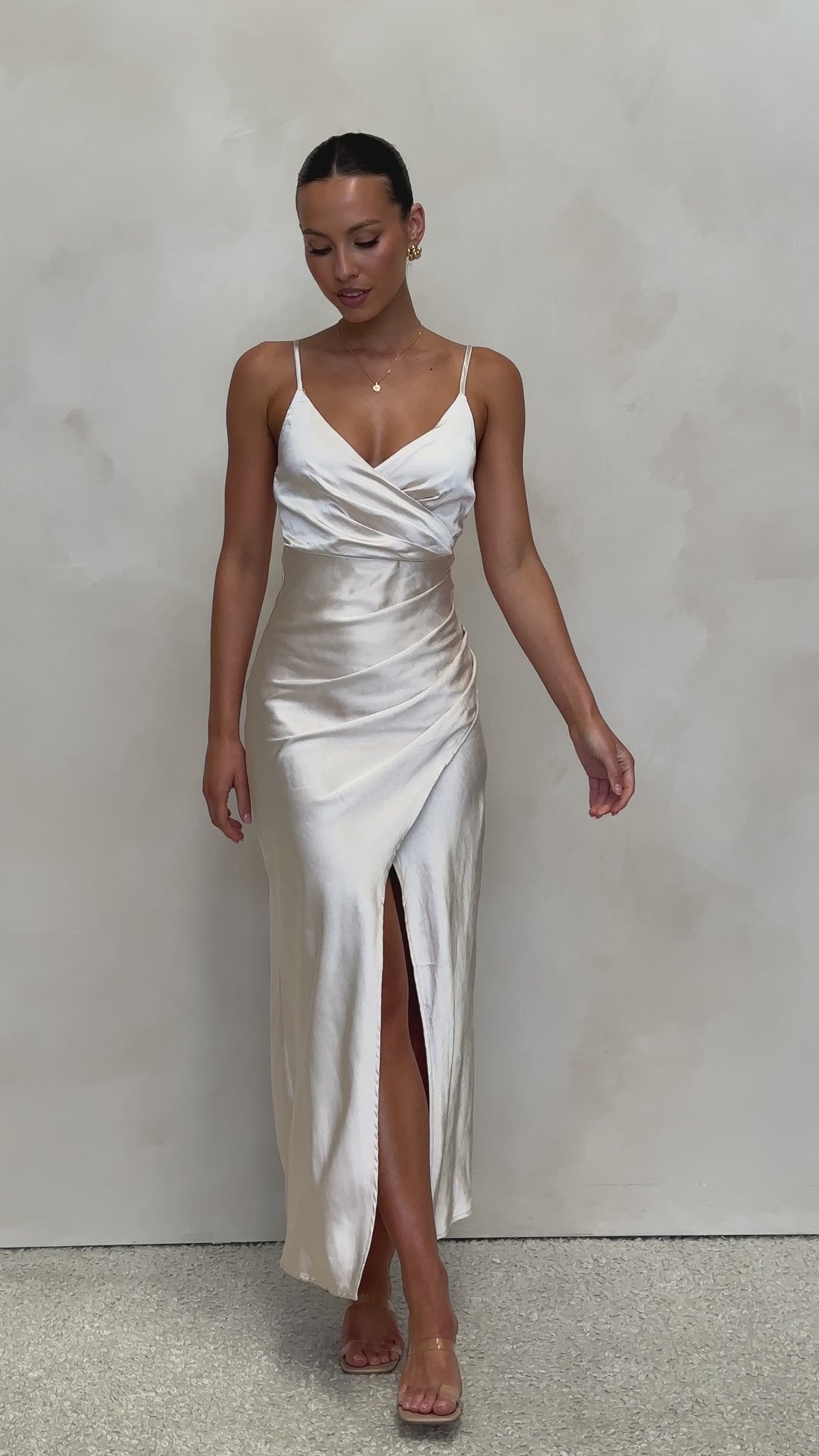 white christmas dresses CARMEN DRESS (CHAMPAGNE) – ANNA QUAN US