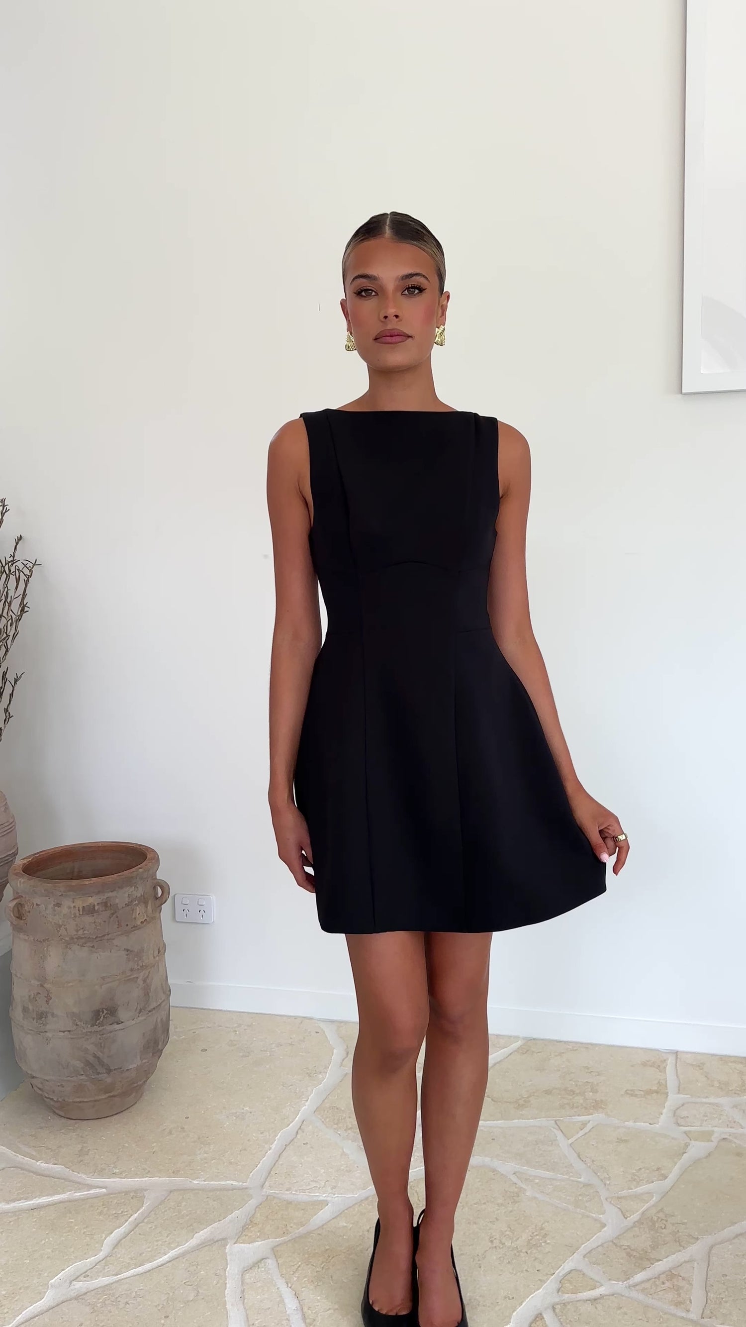 Rafiki Mini Dress - Black - Billy J