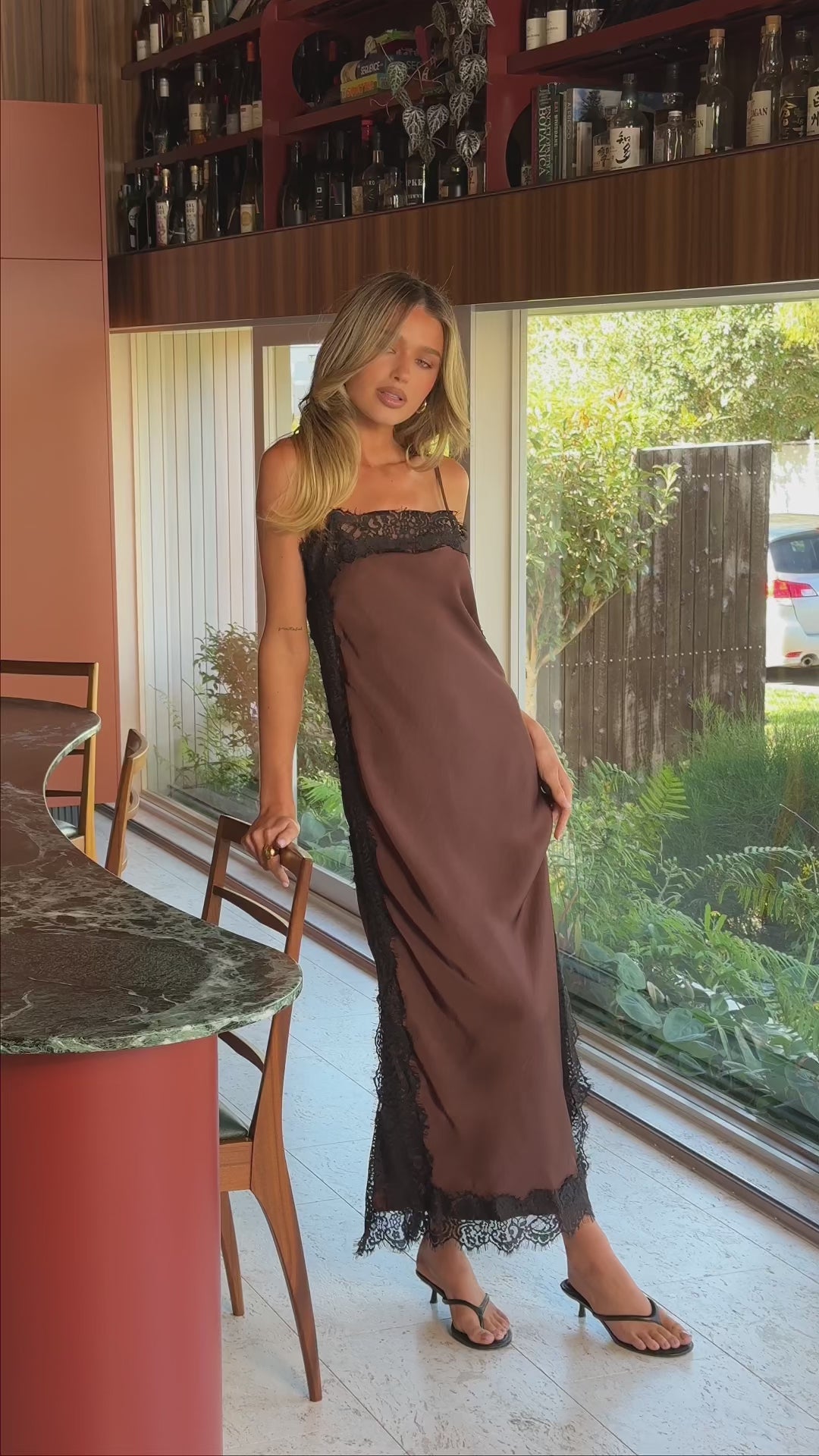 Naliah Maxi Dress - Chocolate/Black - Billy J
