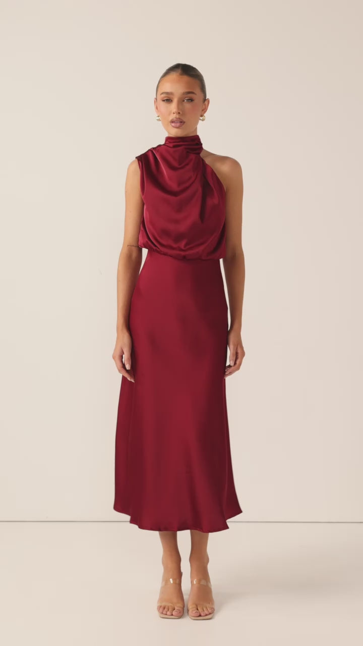 Esther Maxi Dress - Wine - Billy J