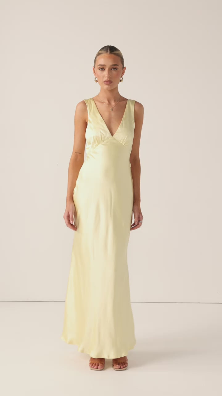 Sofia Maxi Dress - Yellow - Billy J