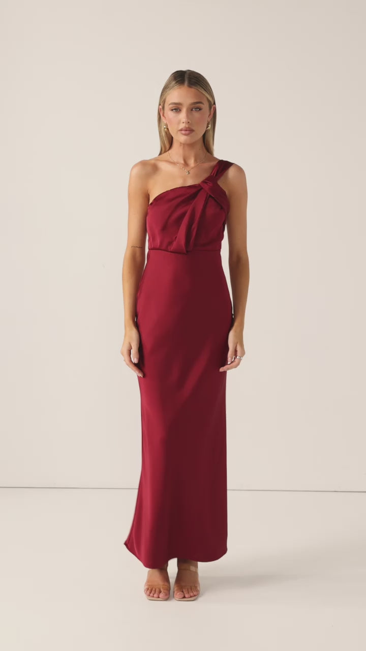 Load video: Greta Maxi Dress - Wine - Billy J