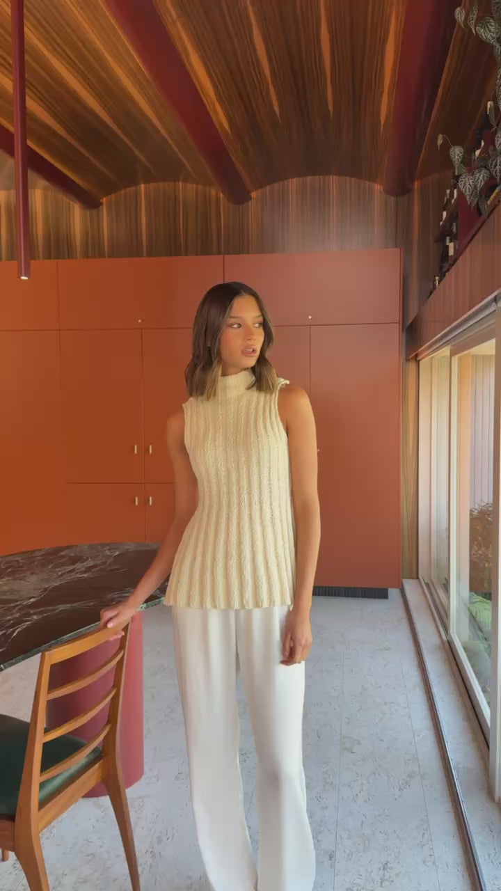 Gracie Knit Top - Cream - Billy J