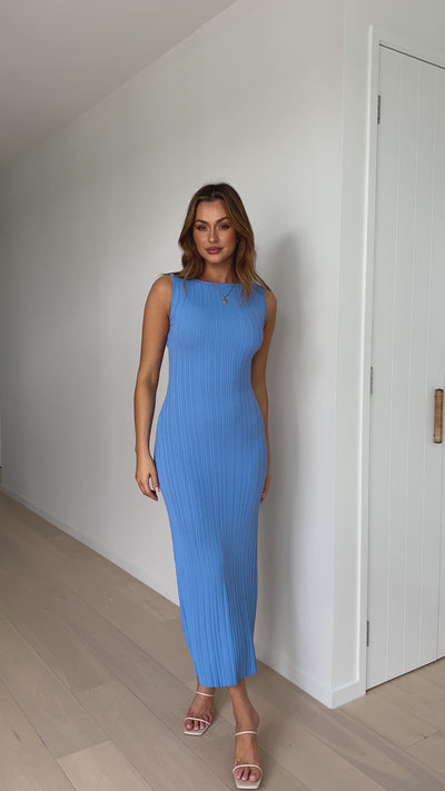 Load and play video in Gallery viewer, Madrid Maxi Dress - Blue
