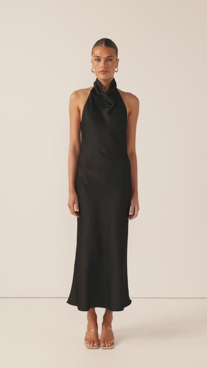 Rina Midi Dress - Black - Billy J