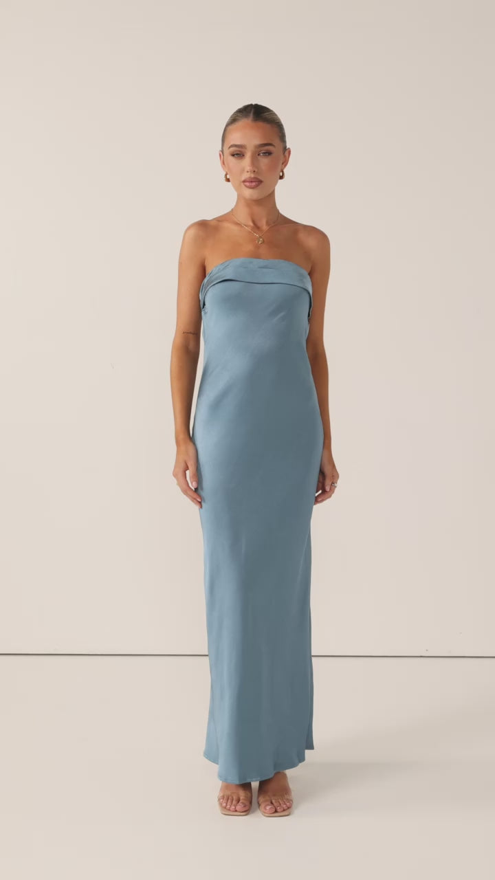 Gisele Maxi Dress - Steel Blue - Billy J