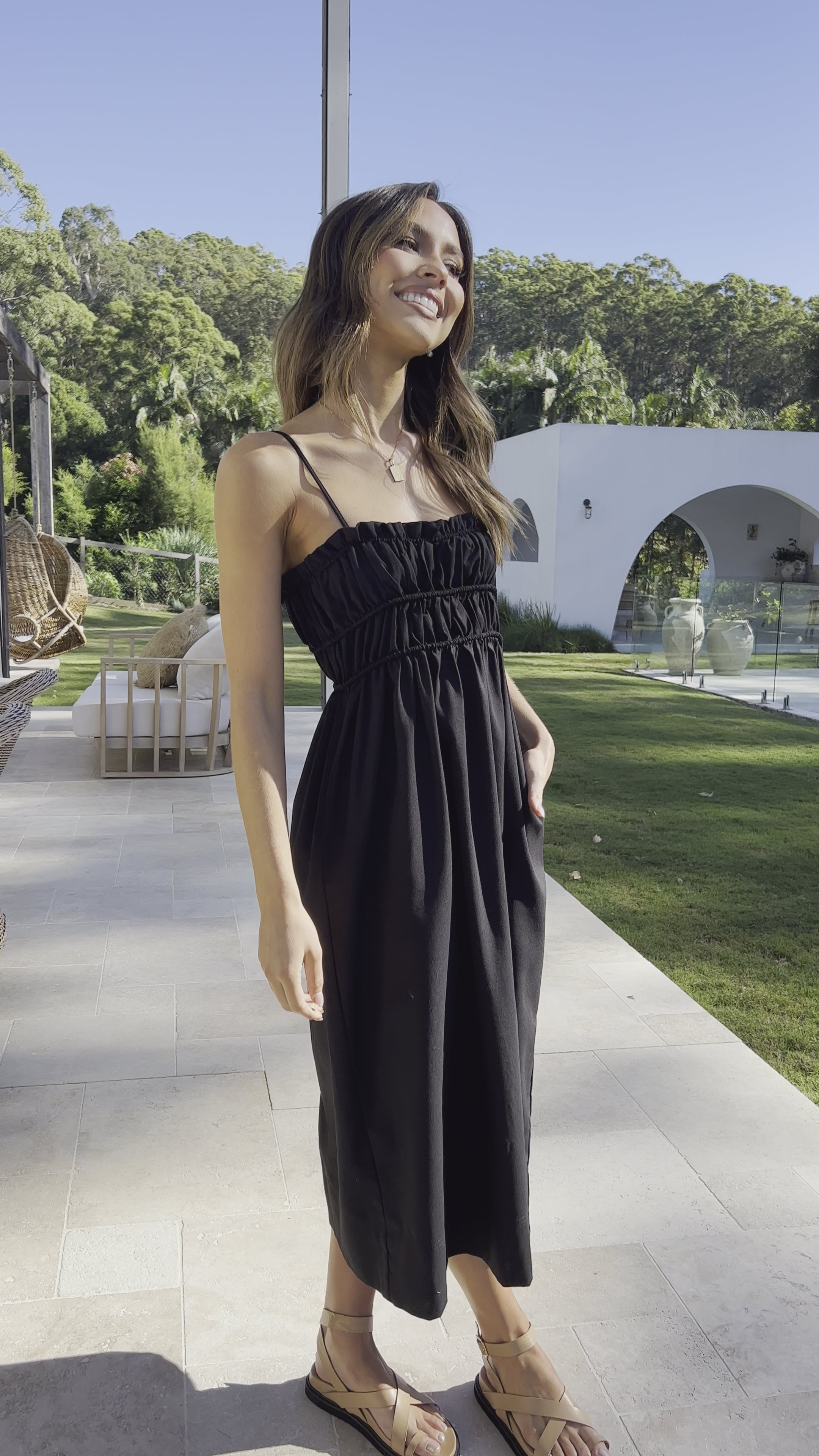 Jessica Midi Dress - Black