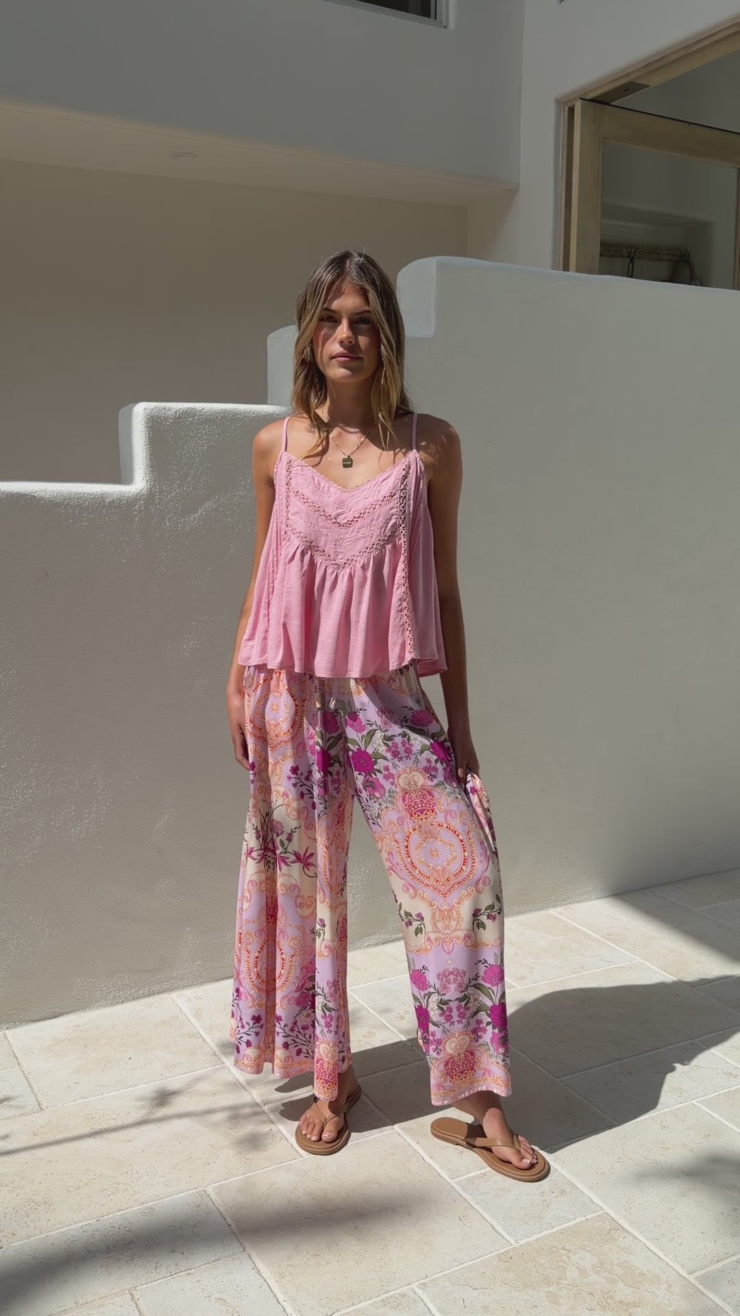 Belinda Pants - Pink Floral - Billy J