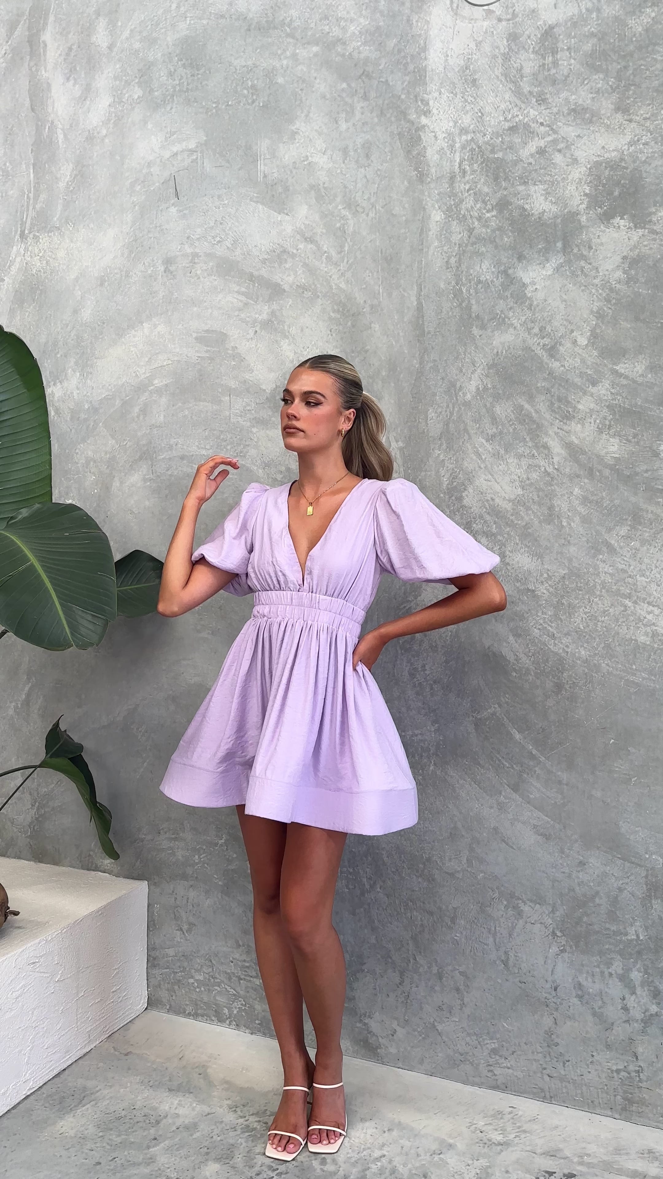 Erin Mini Dress- Lilac