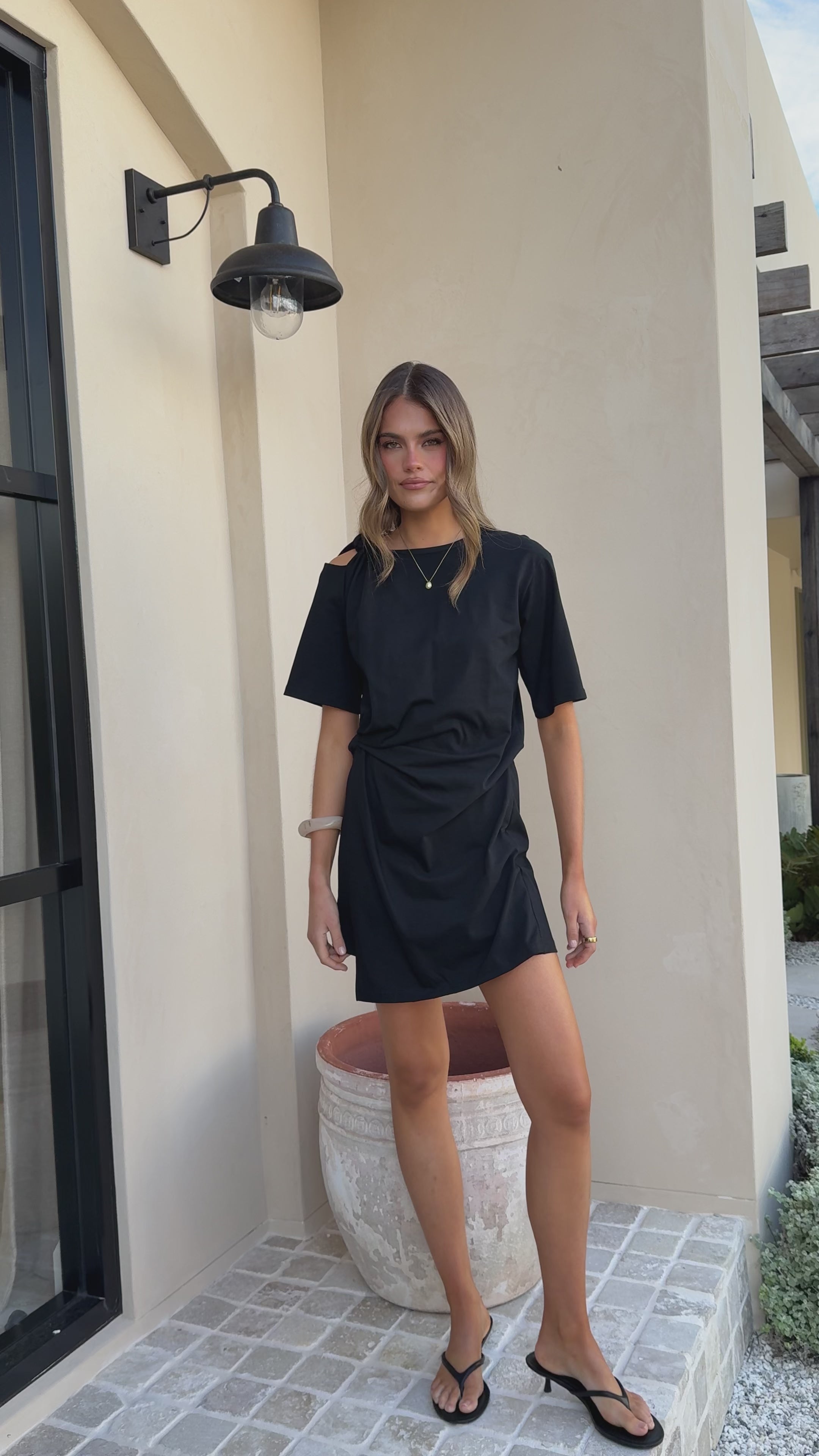 Load video: Nula Mini Dress - Black - Billy J