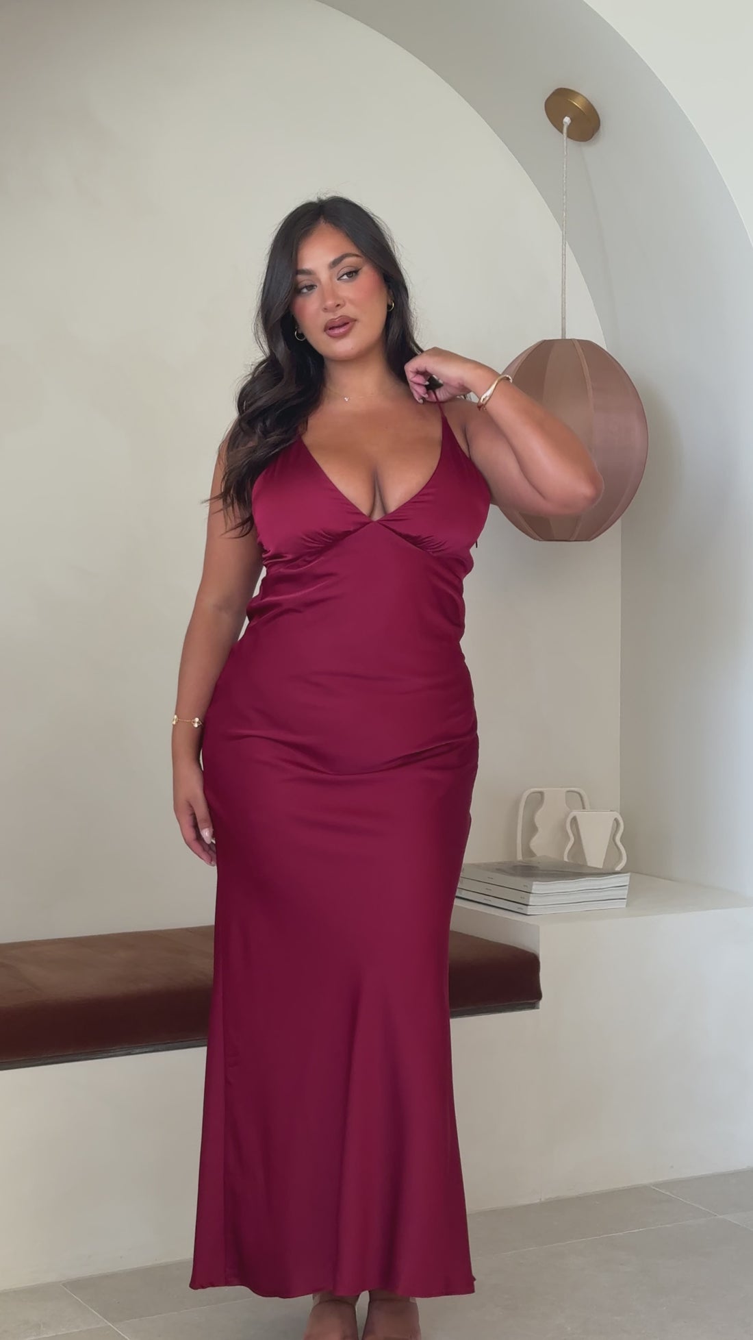 Ziah Maxi Dress - Wine - Billy J
